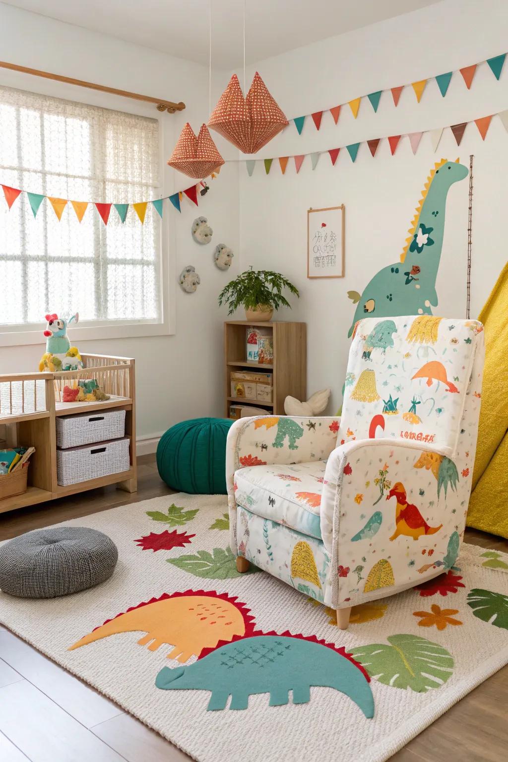 A burst of colors makes this nursery a joyful space.