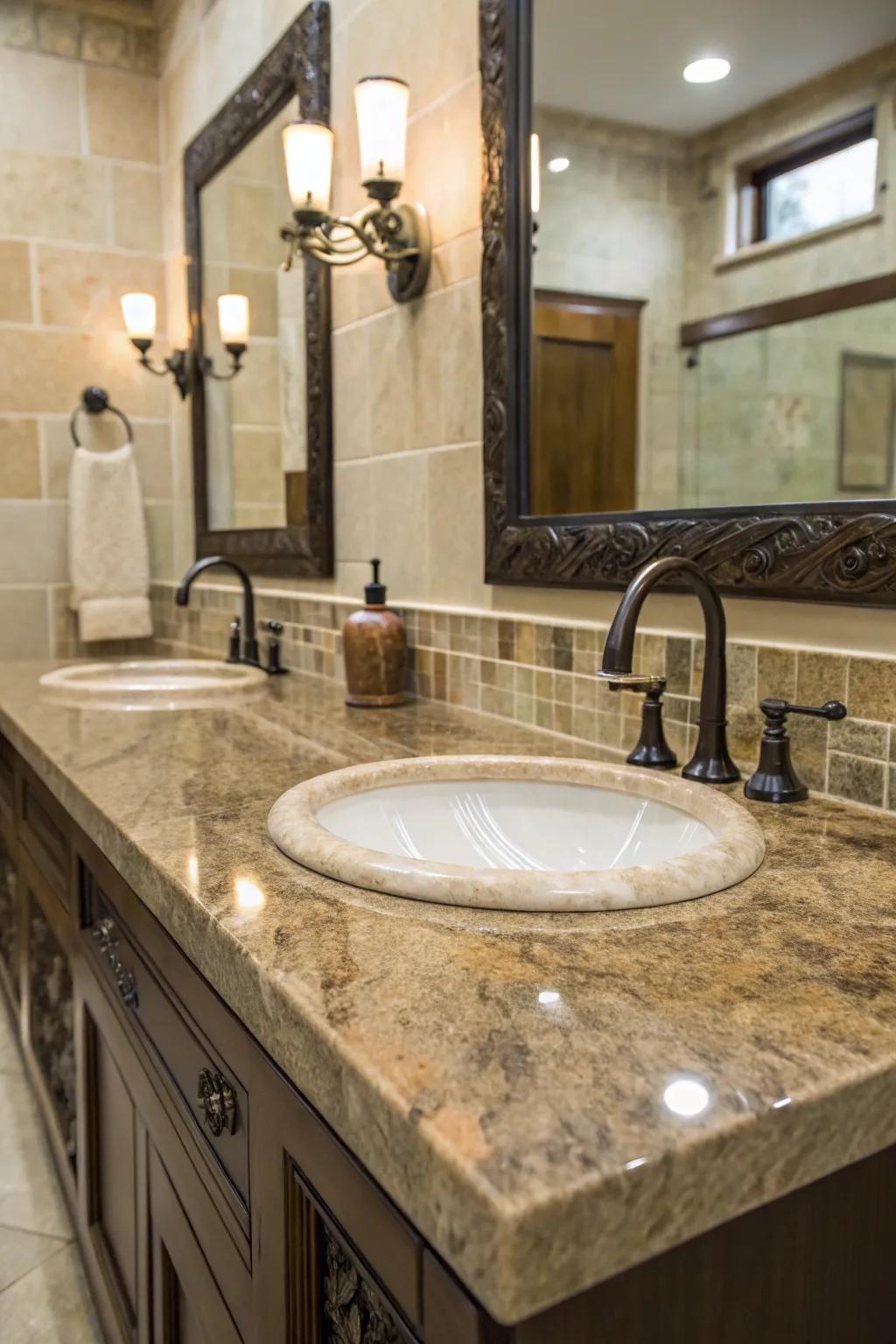 Experience natural elegance with stone veneer countertops.