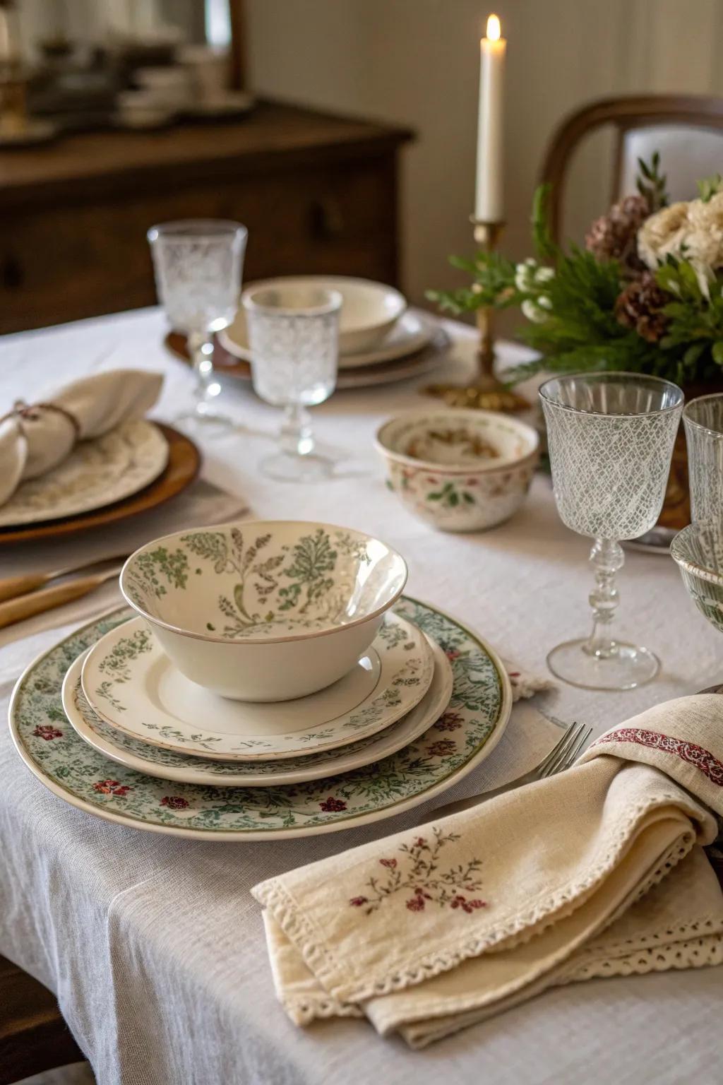 Themed table settings that bring a nostalgic touch.