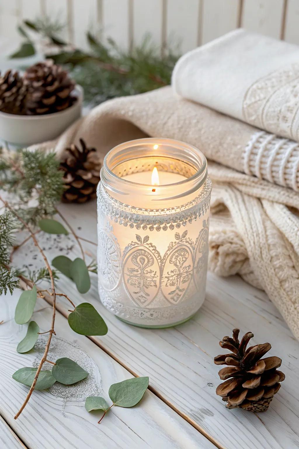 Elevate your holiday decor with a touch of handmade elegance: DIY Mason Jar Luminaries.