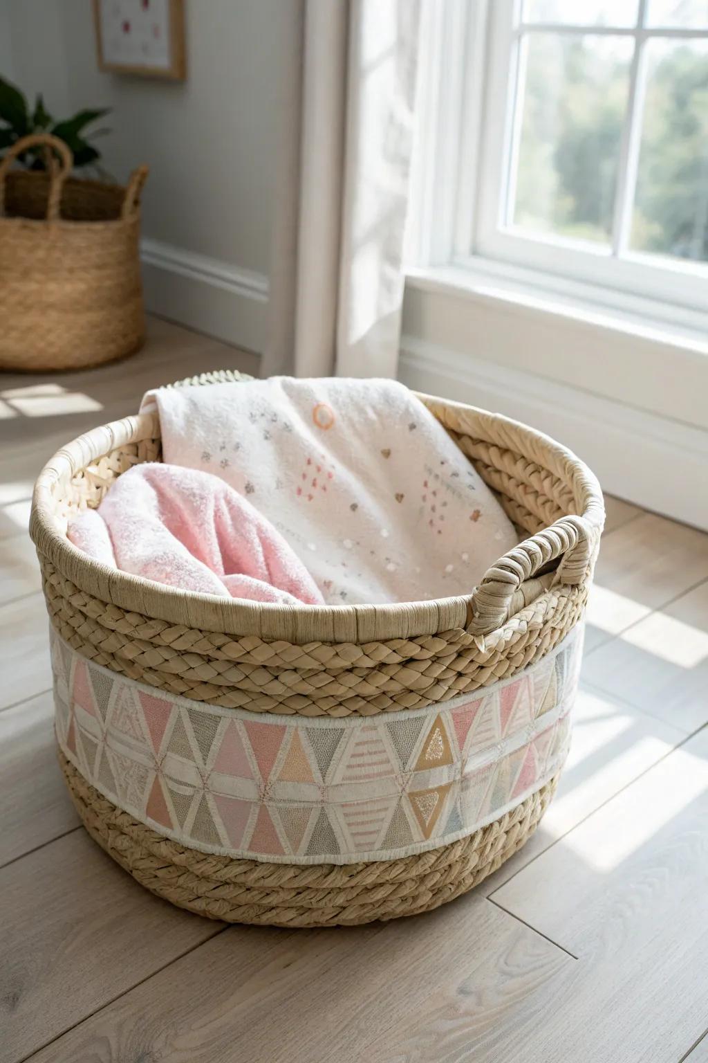 Elevate your nursery with charming DIY storage baskets—where functionality meets minimalist beauty.