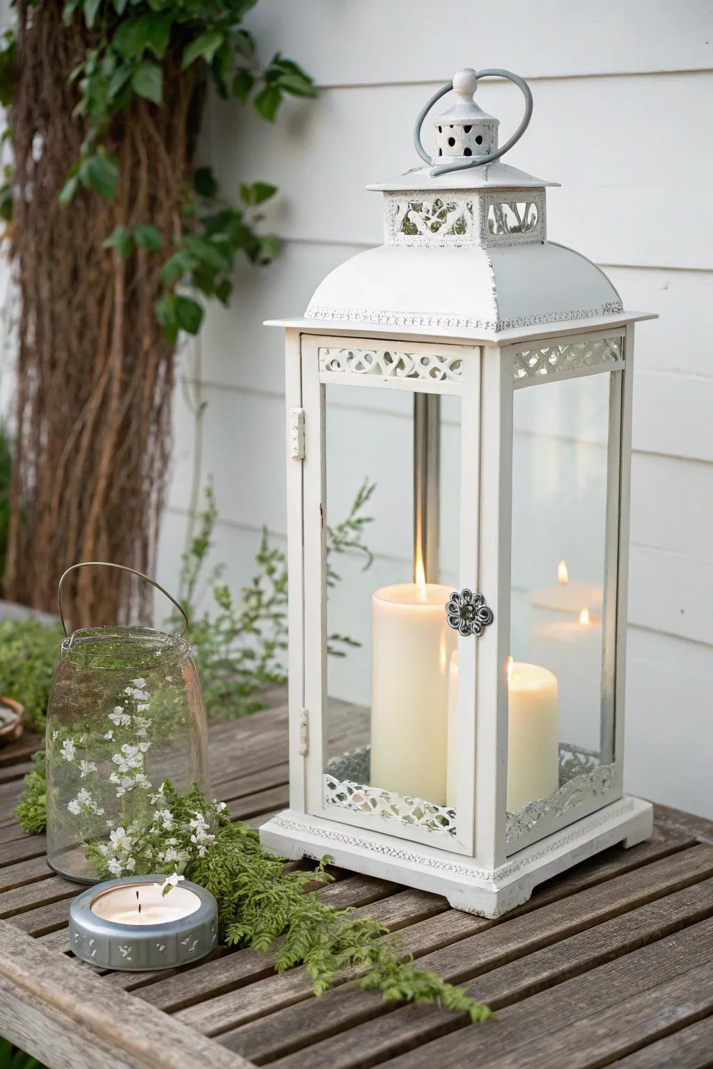 Illuminate your space with upcycled elegance: breathe new life into old lanterns with a minimalist touch.