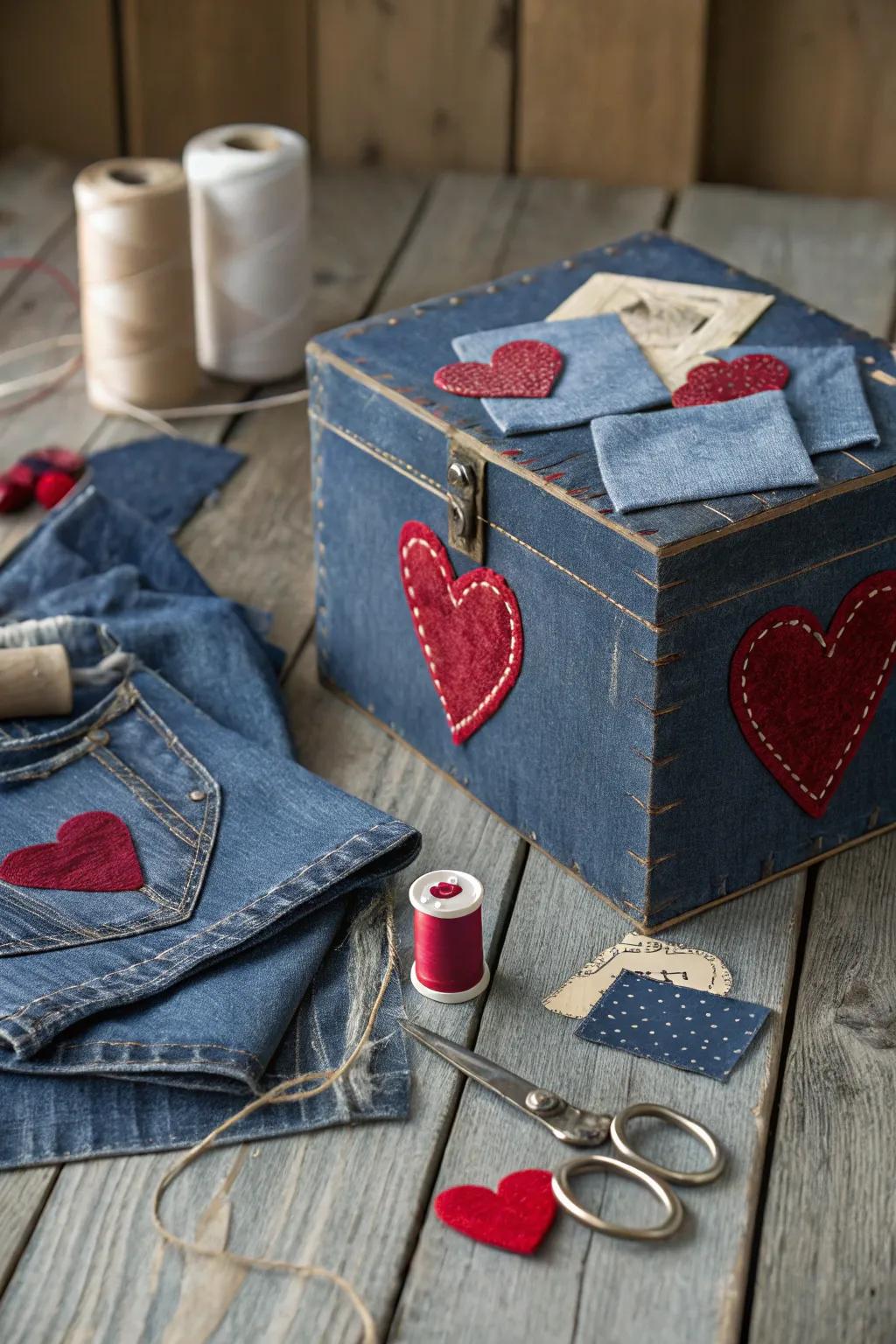 A sustainable denim box that's both practical and stylish.