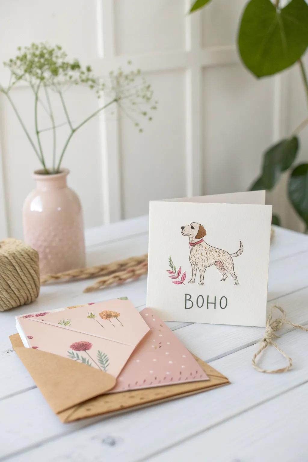 Discover the joy of hidden surprises with this charming dog-themed birthday card.