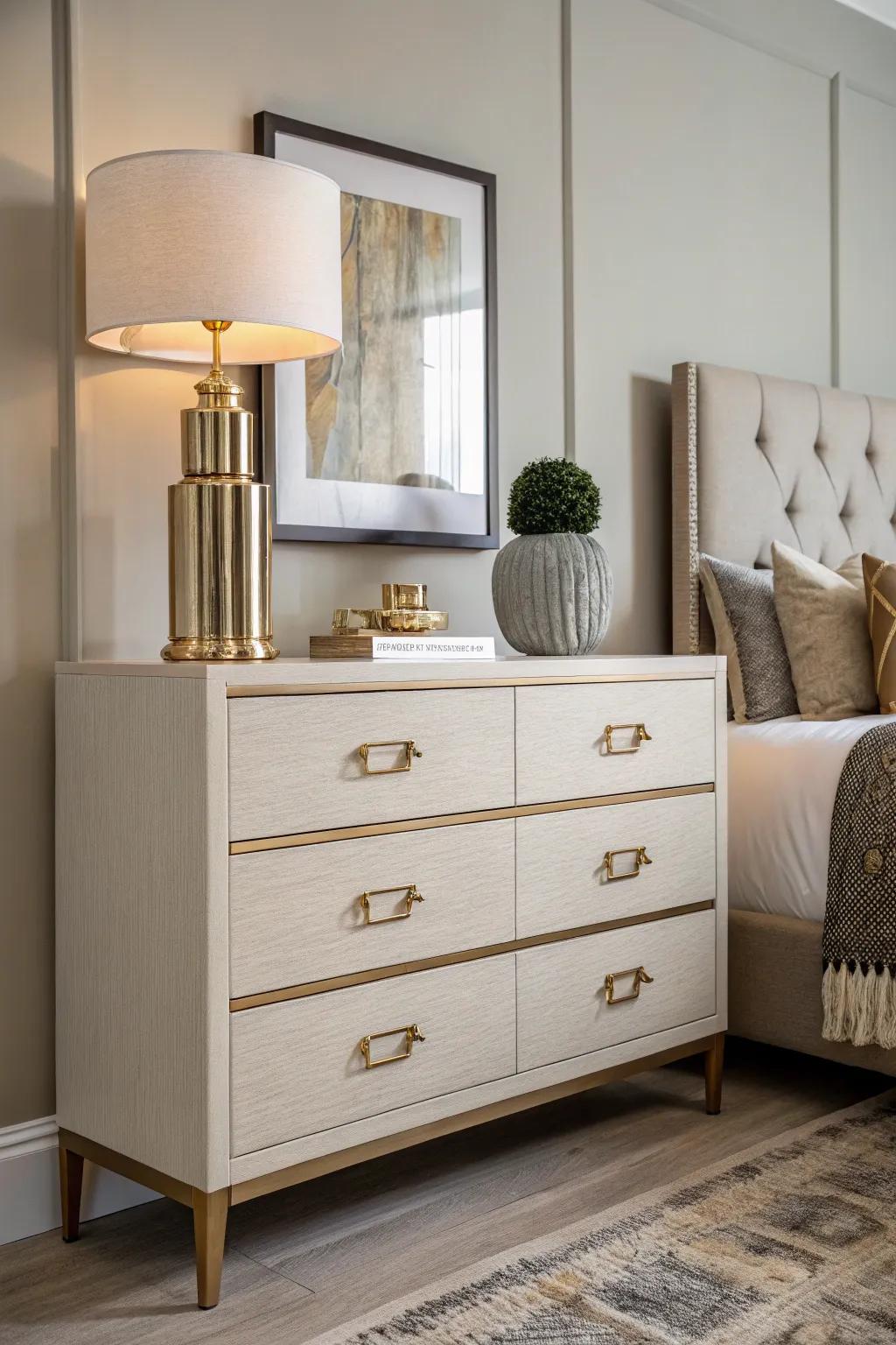 New hardware can give your dresser a chic new look.