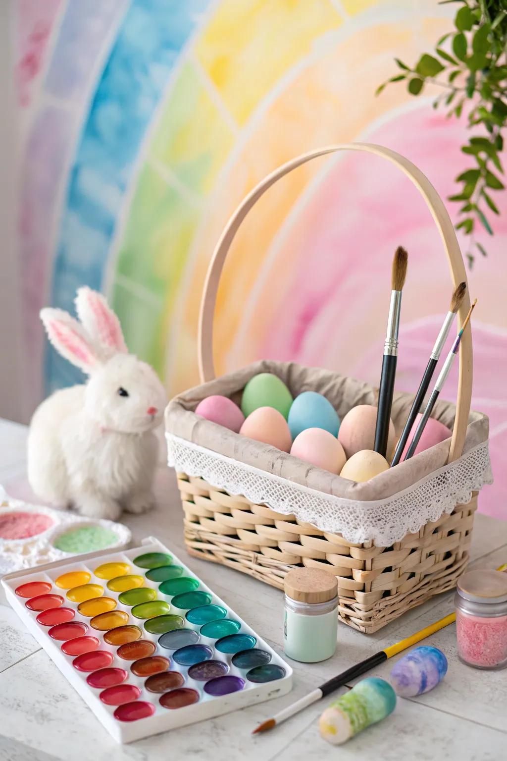 Let creativity flow with an art-focused Easter basket.