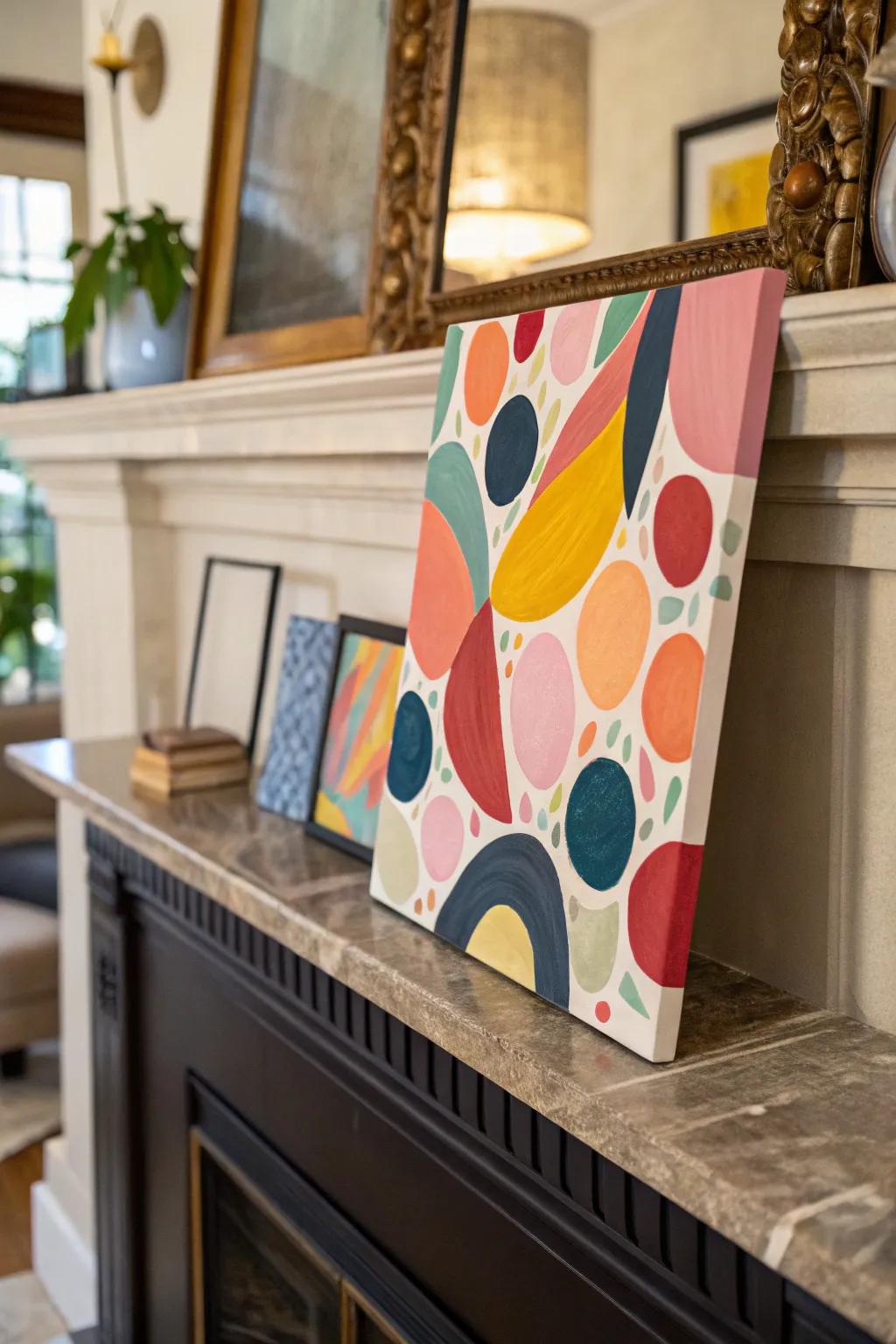 Abstract canvas art is perfect for adding personality to a space.