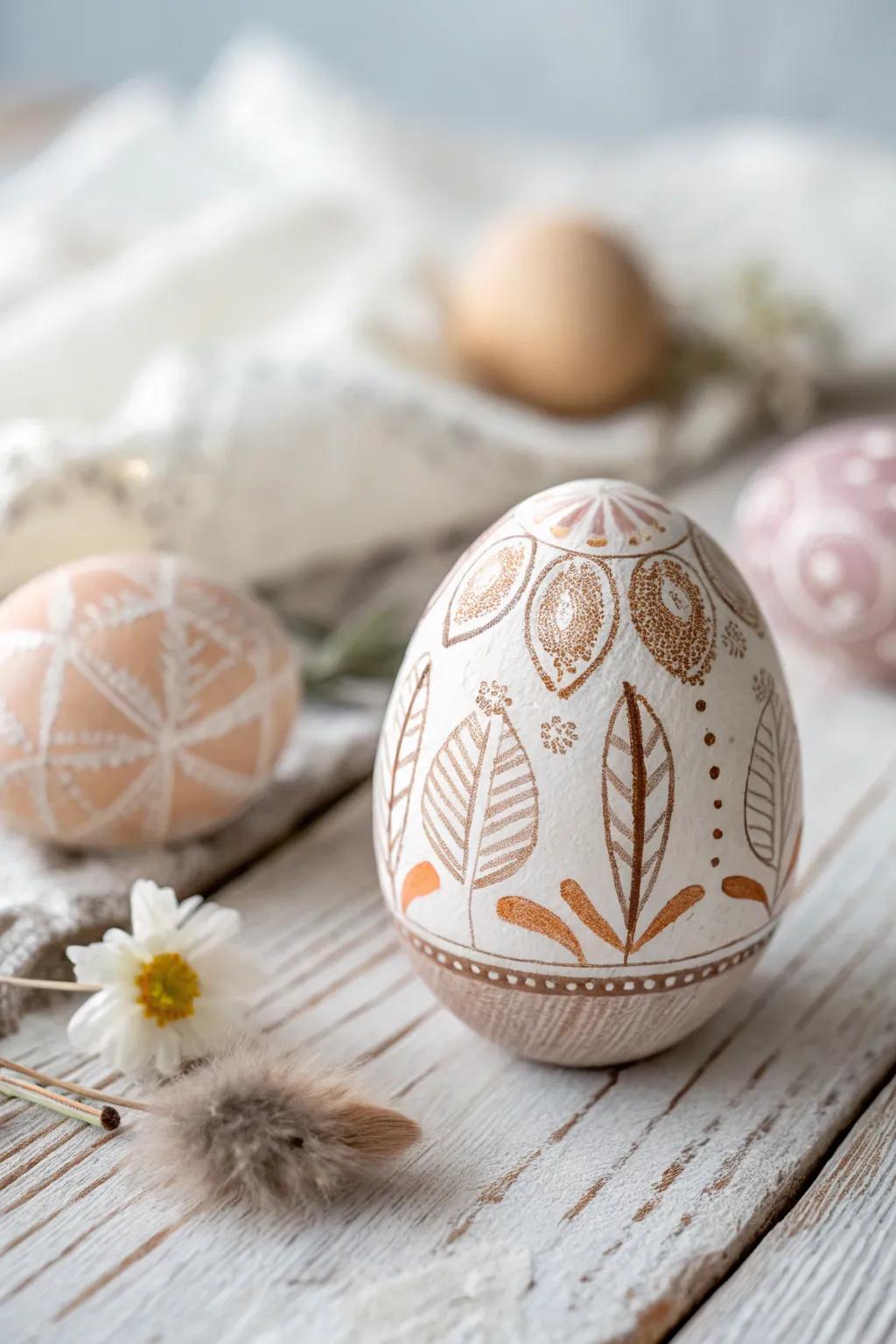 Discover the beauty of simplicity with hand-decorated eggshell art.