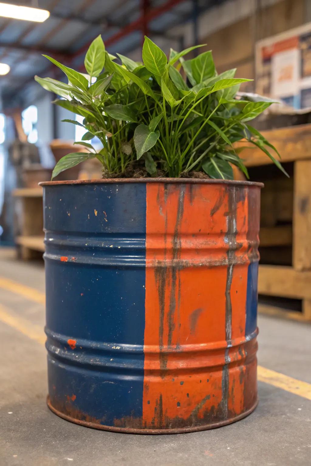 Transform metal into art with this bold upcycled planter.