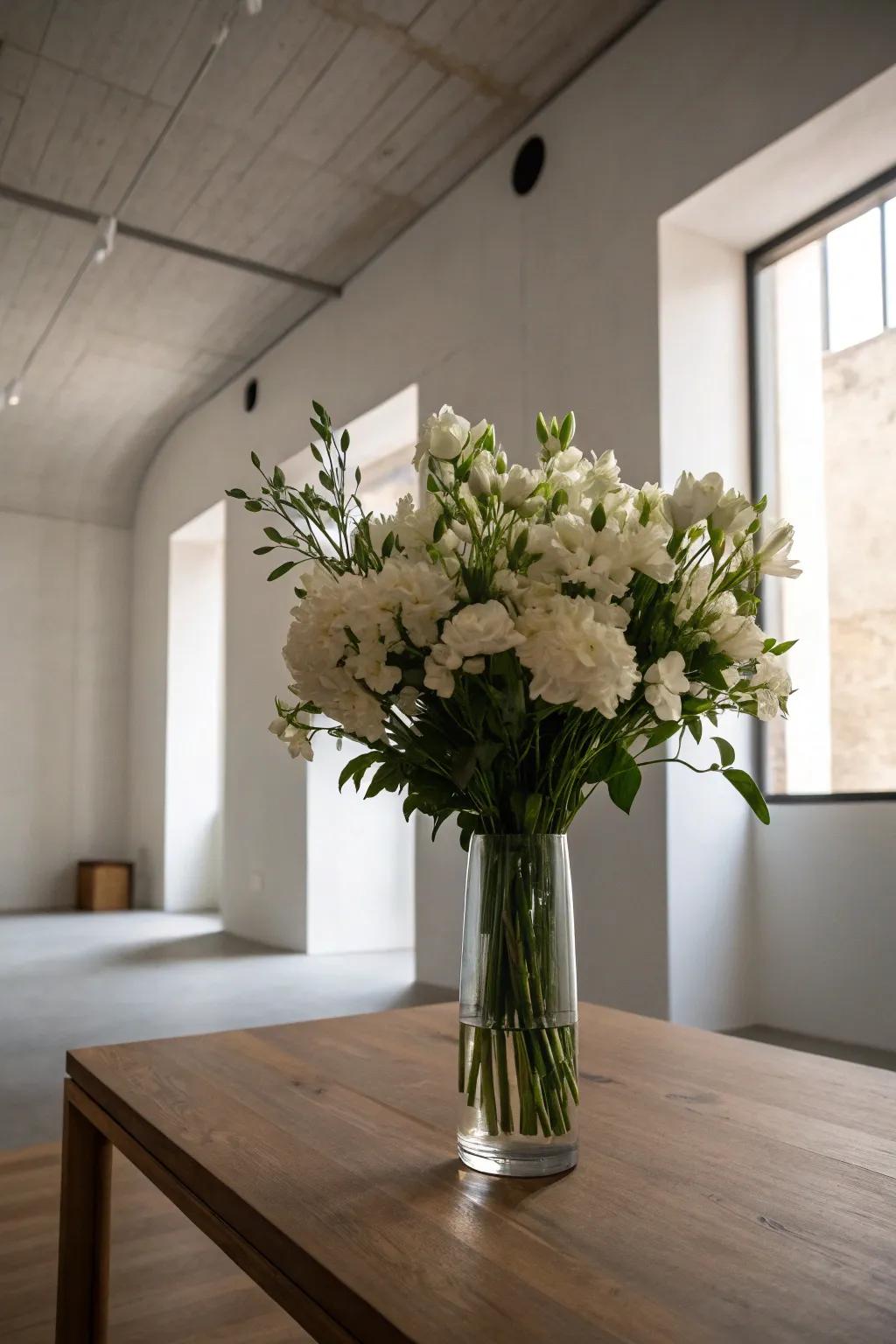 A bouquet that exudes understated elegance and simplicity.