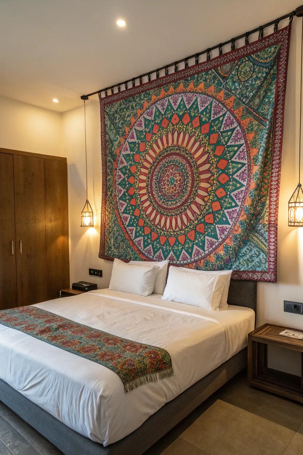 Elevate your space with a decorative wall tapestry.