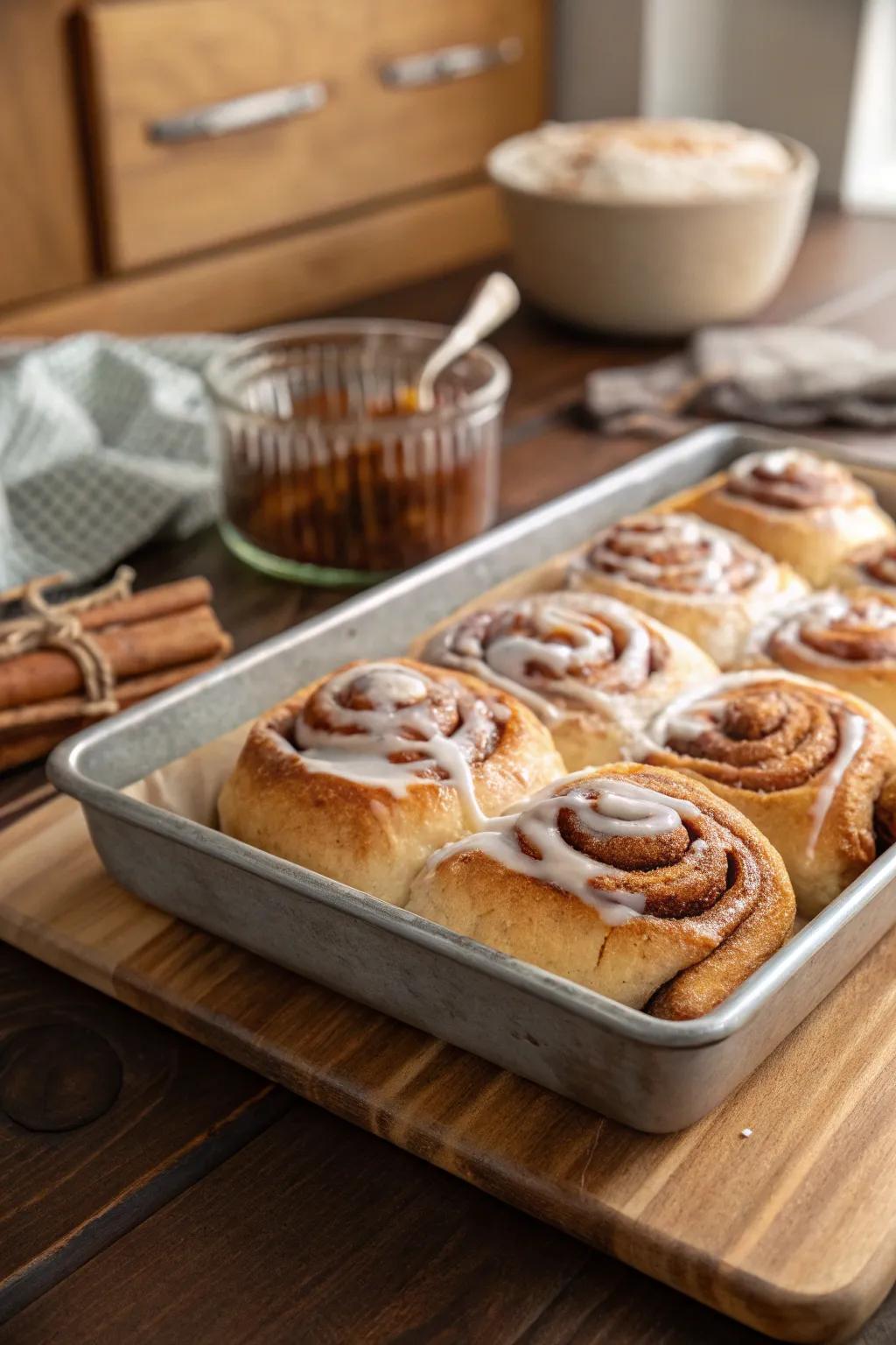 Sweeten your fall mornings with homemade cinnamon rolls.