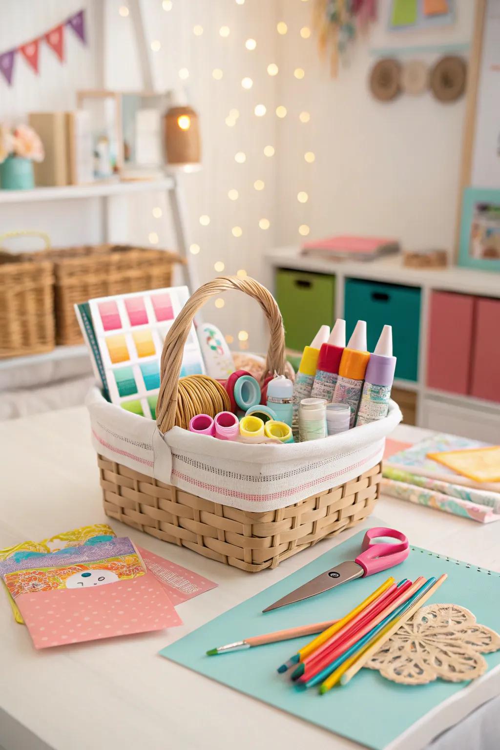 Unleash their creativity with a craft lover's basket.