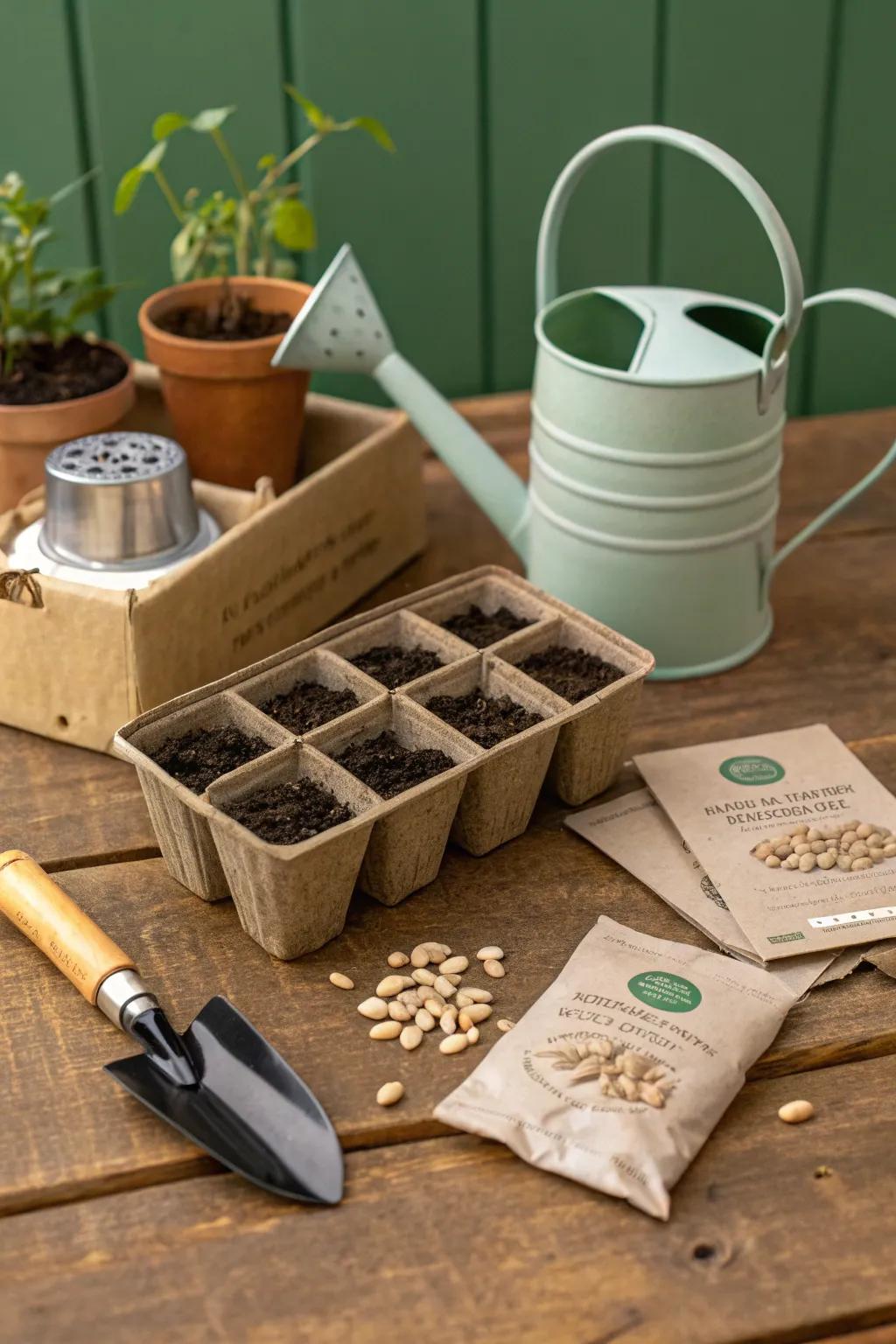 An eco-friendly gardening kit, perfect for nurturing nature.