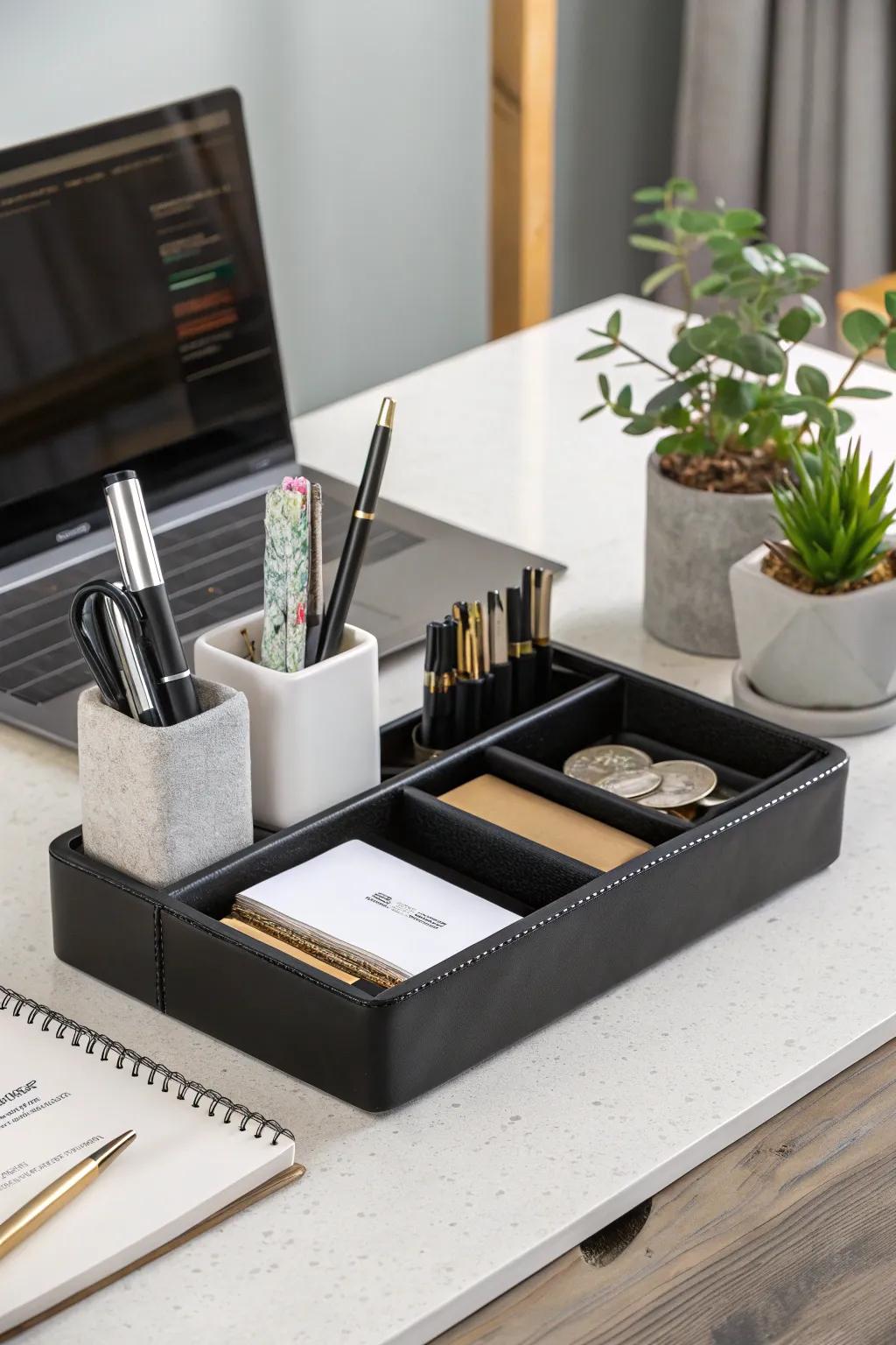 Boost productivity with a minimalist desk organizer