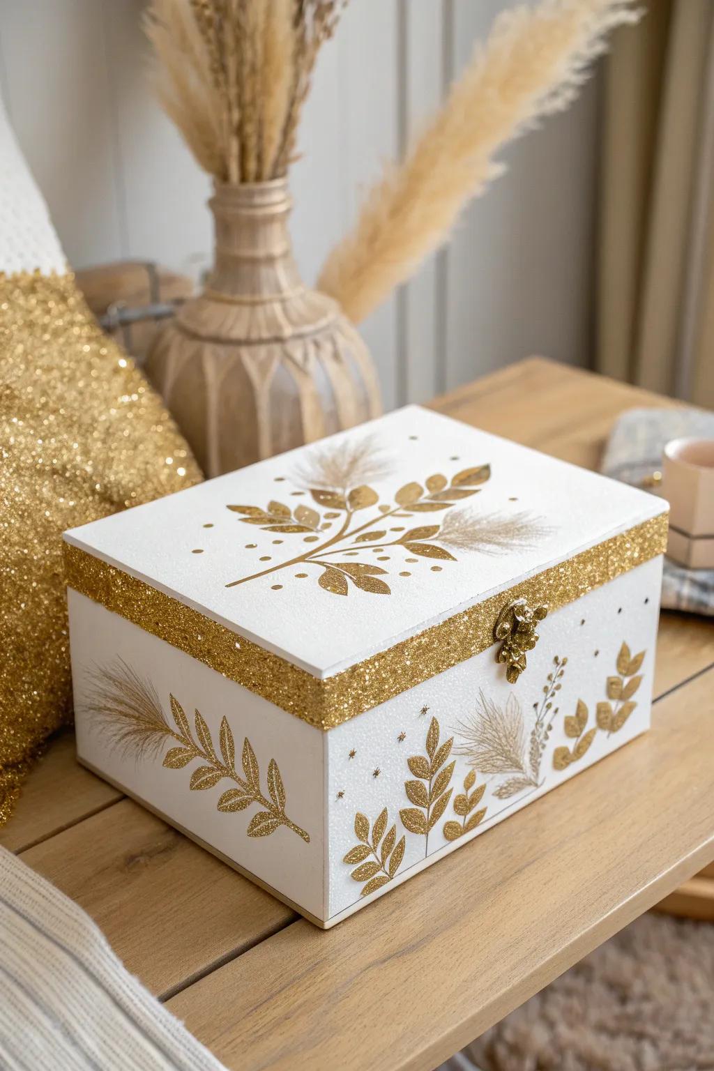 Add a touch of sparkle to your gratitude moments with this glamorous box.