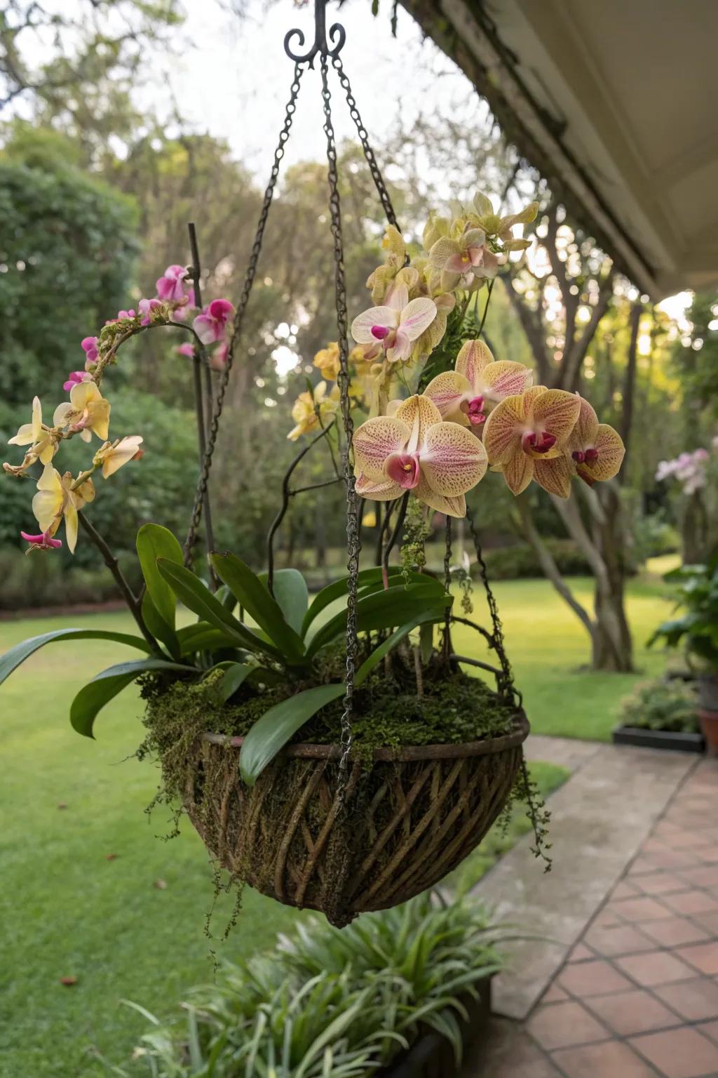 Unusual beauty with butterfly orchids.