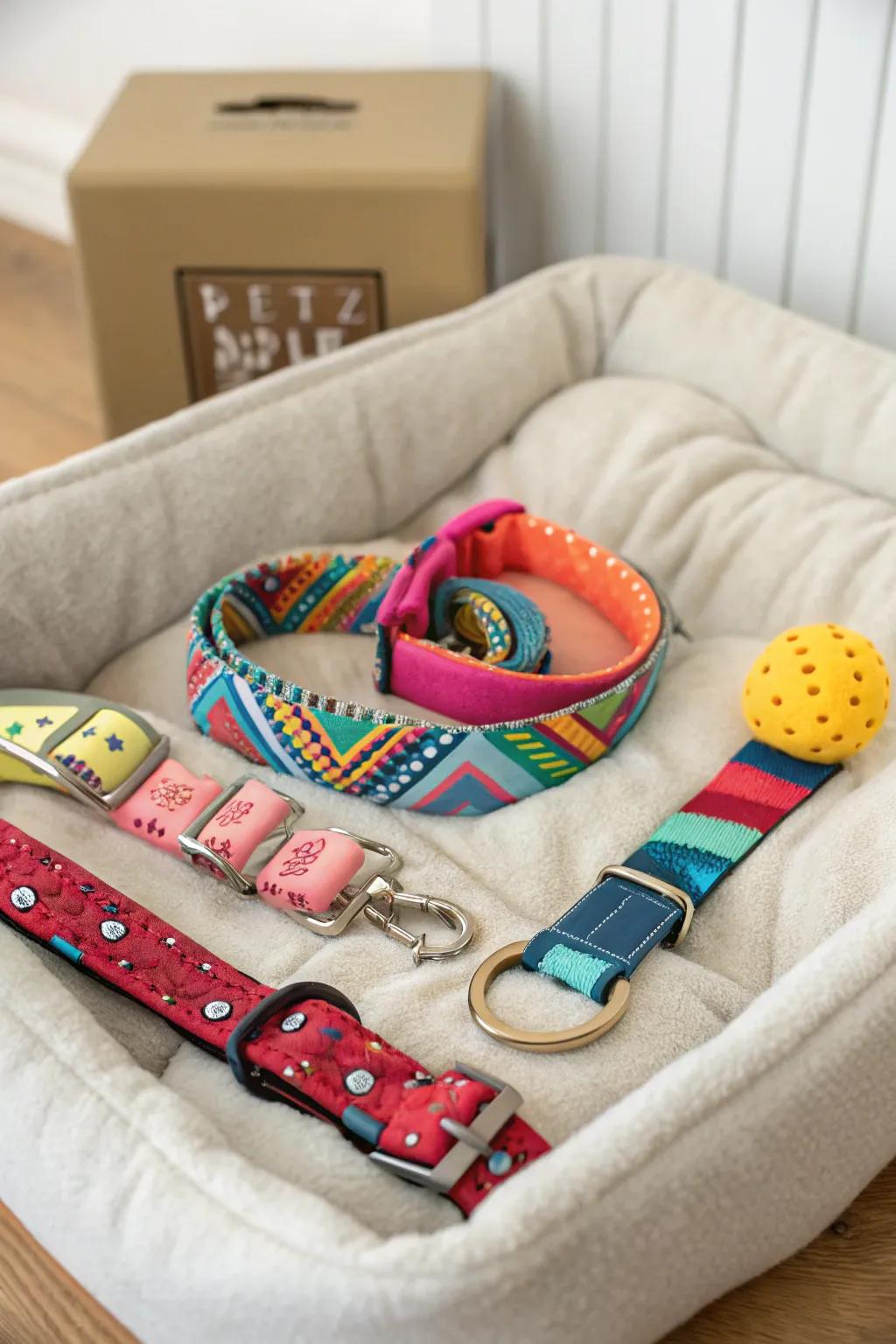 Custom pet accessories bring both style and comfort to furry friends.