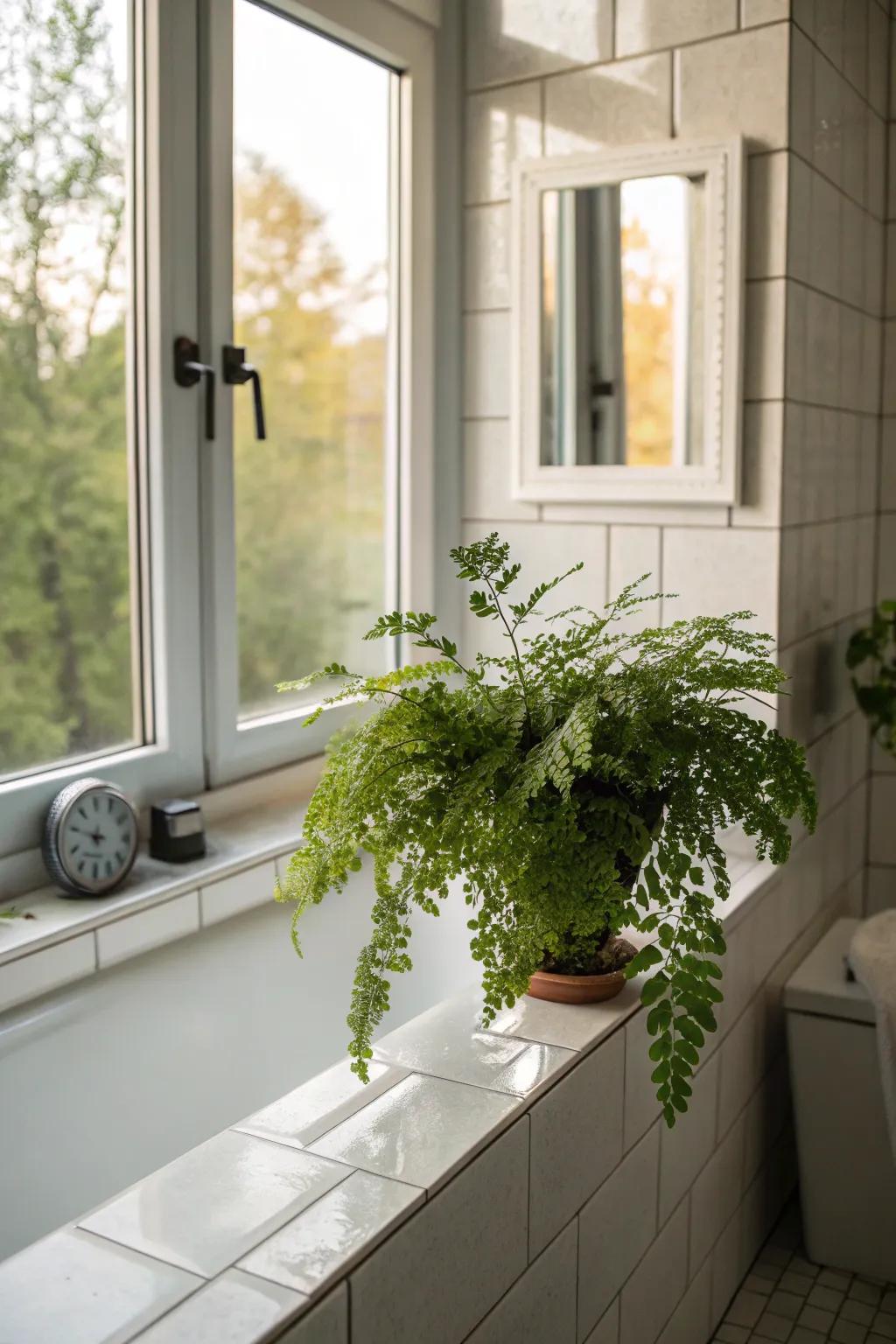 Maidenhair Ferns require humidity and indirect light.