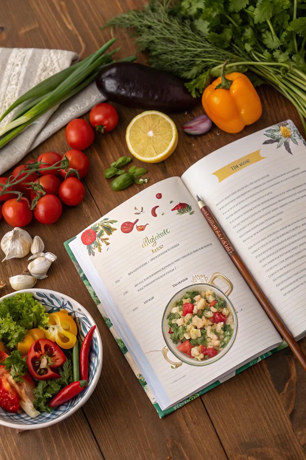 Create culinary memories with a personalized recipe book.