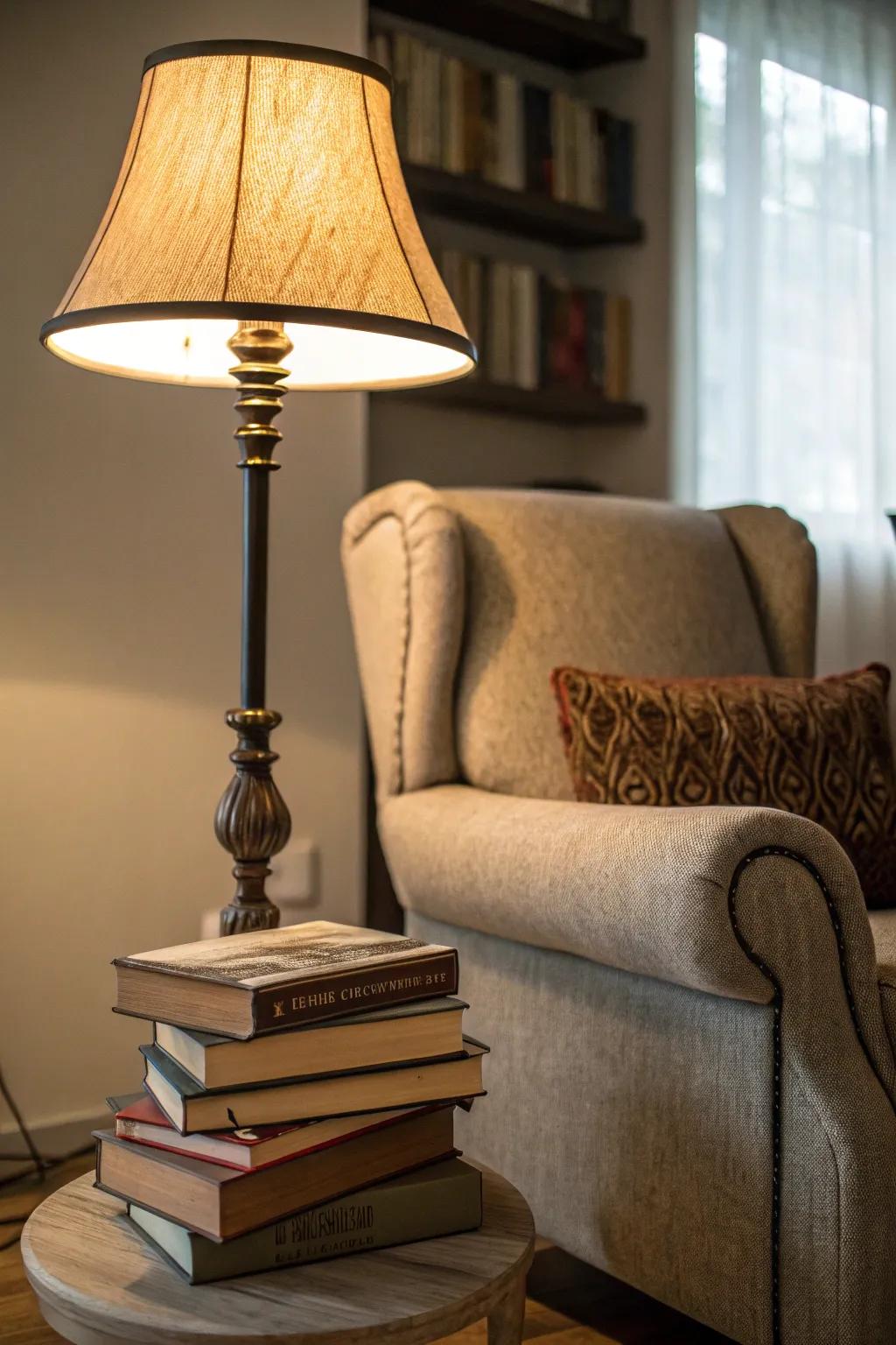 Illuminate your space with a stylish floor lamp.