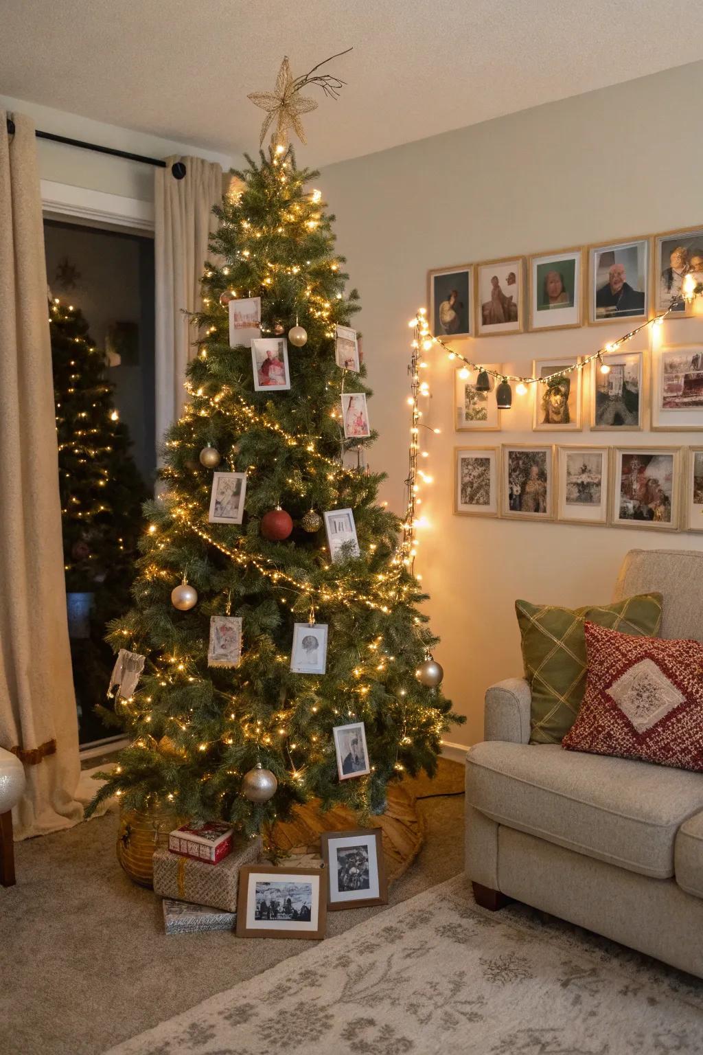 A family-themed Christmas tree that celebrates cherished memories.