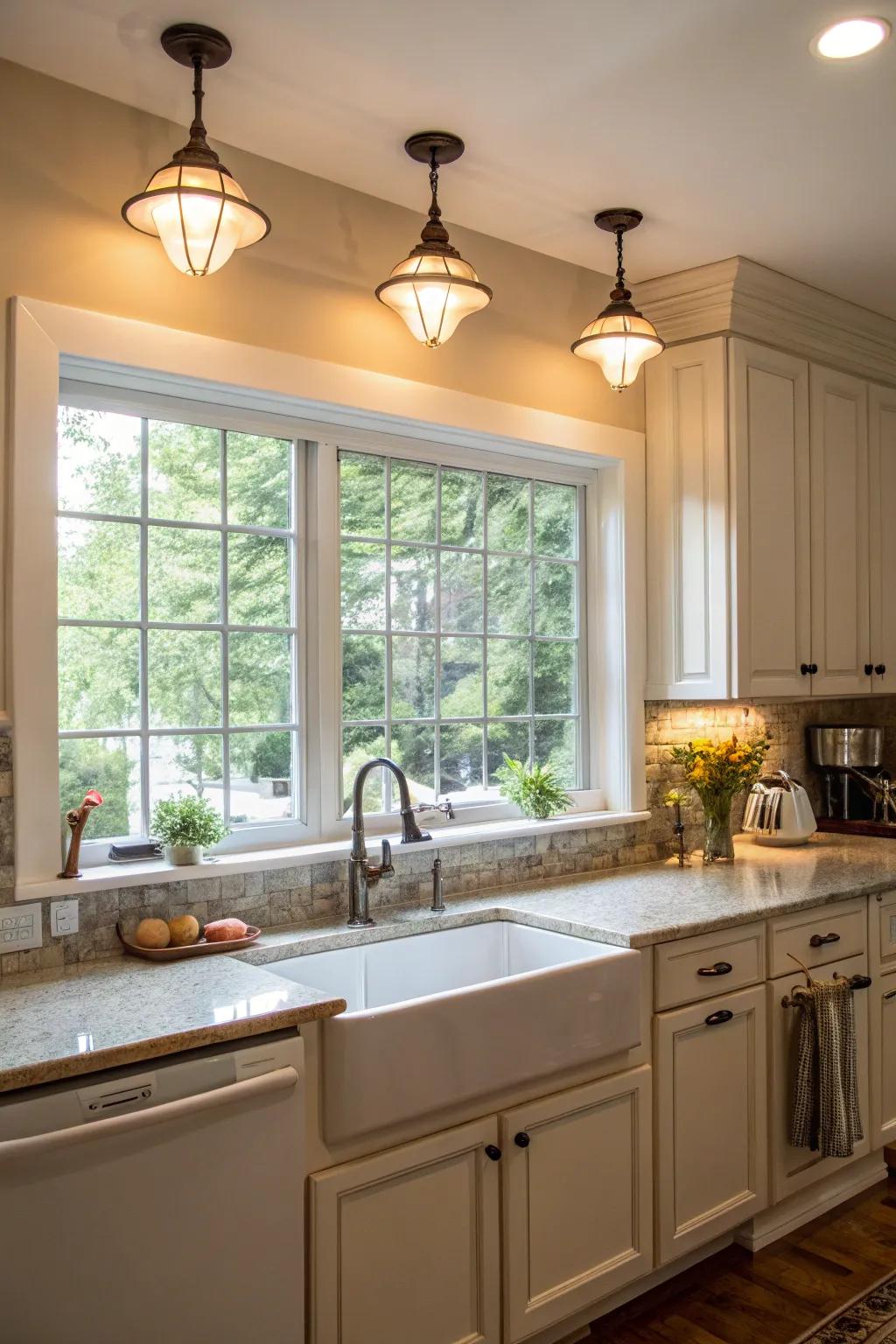 Semi-flush mounts offer practicality and style for kitchens with low ceilings.