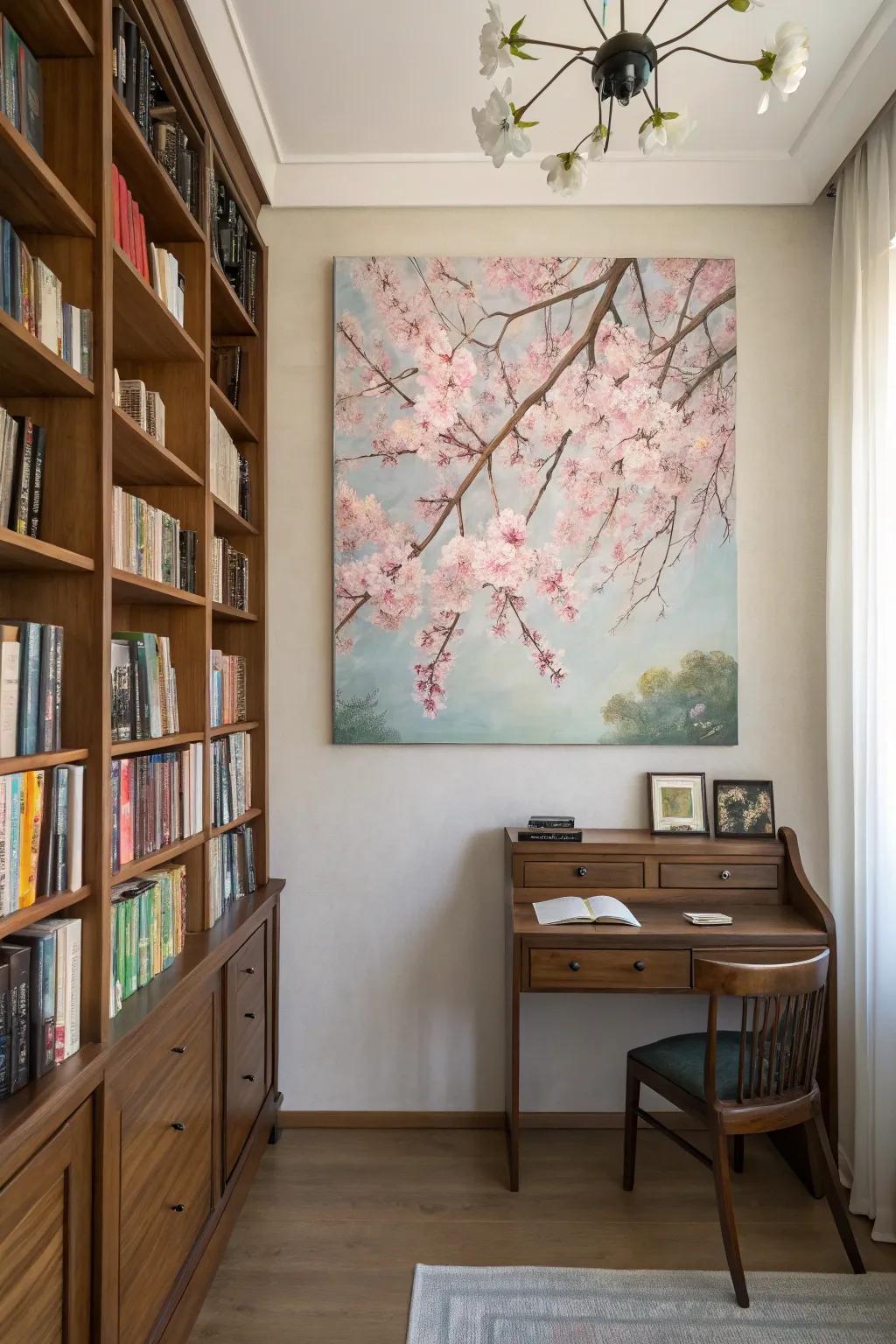 Embrace the beauty of spring with cherry blossom art.