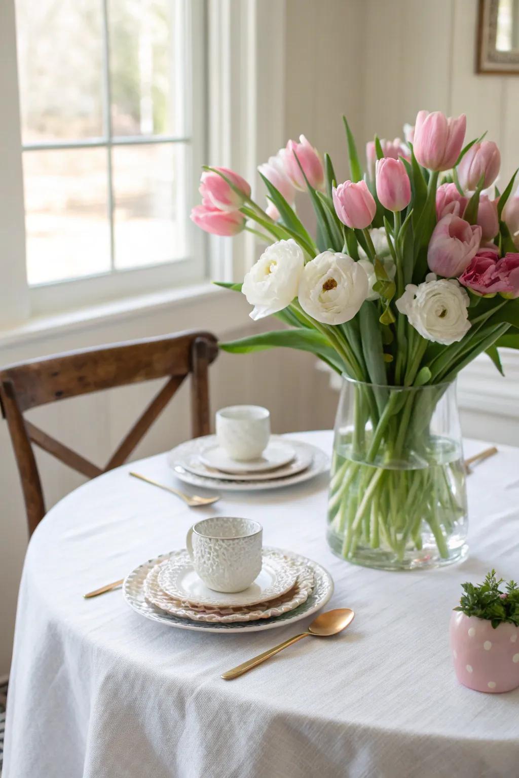 A cheerful arrangement that brightens the breakfast nook.