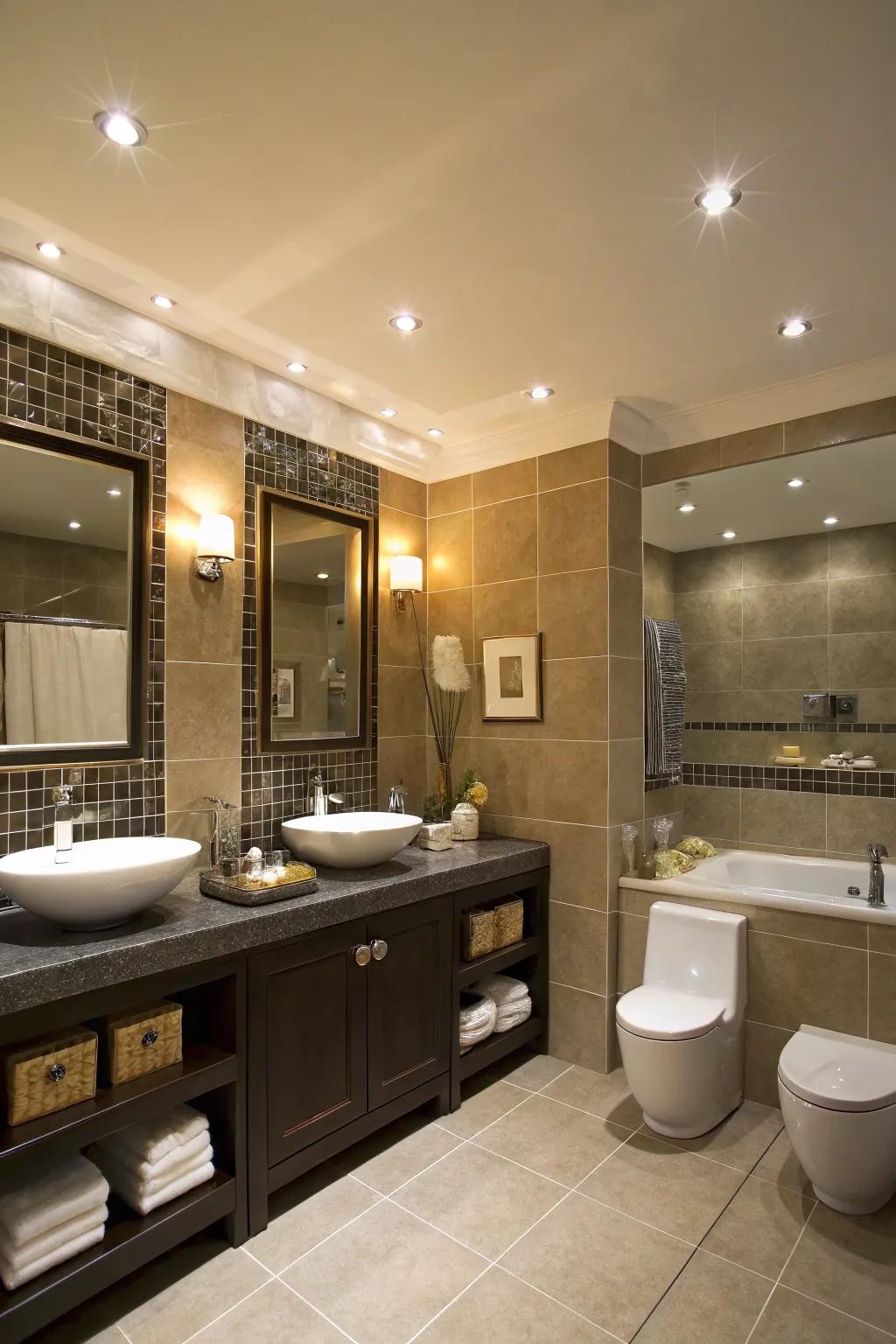 Choose trims that complement your bathroom's decor.