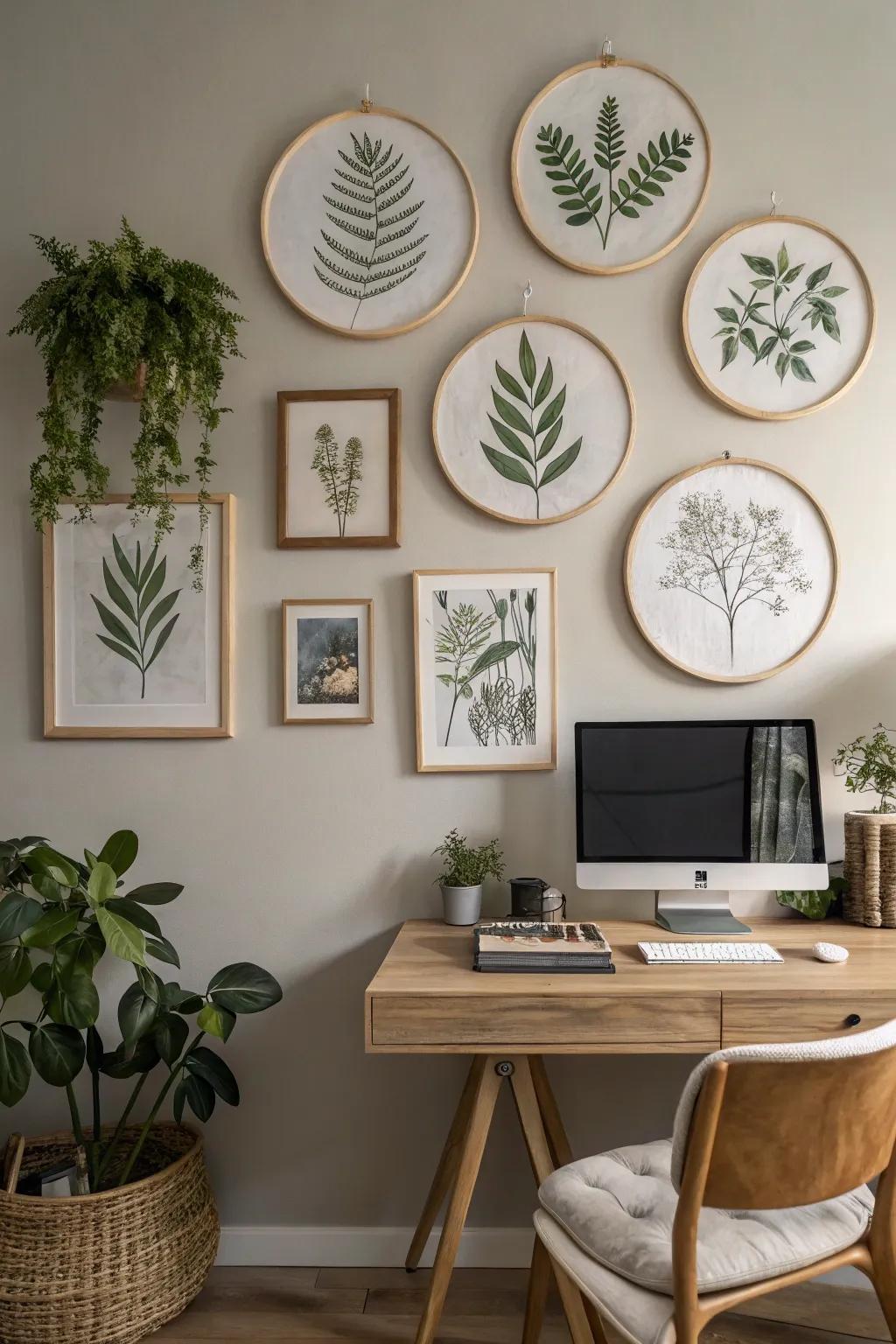 Botanical prints bring nature indoors.