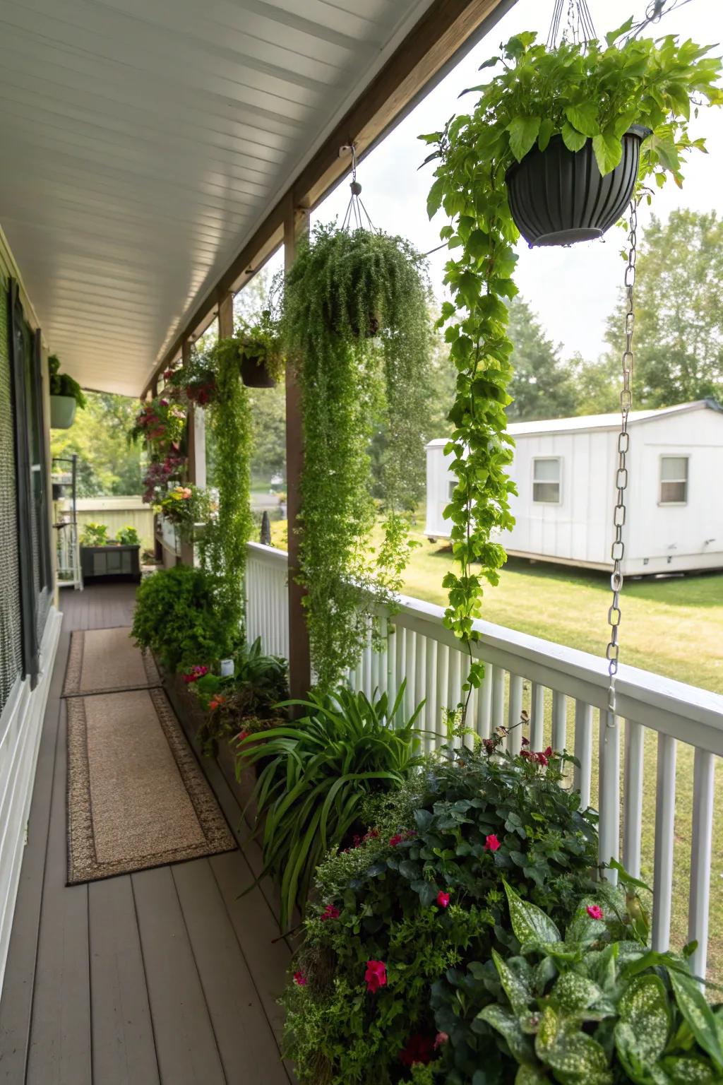 Vertical gardens bring nature closer and enhance your porch's aesthetic.