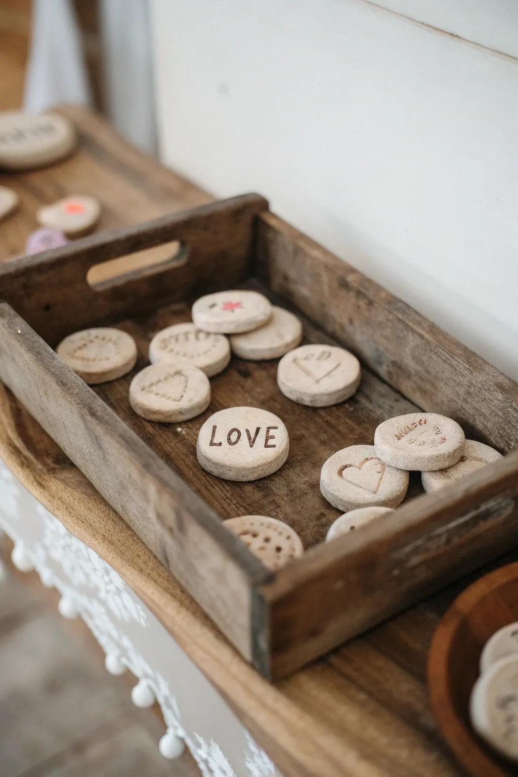 Crafted love tokens to express your feelings.