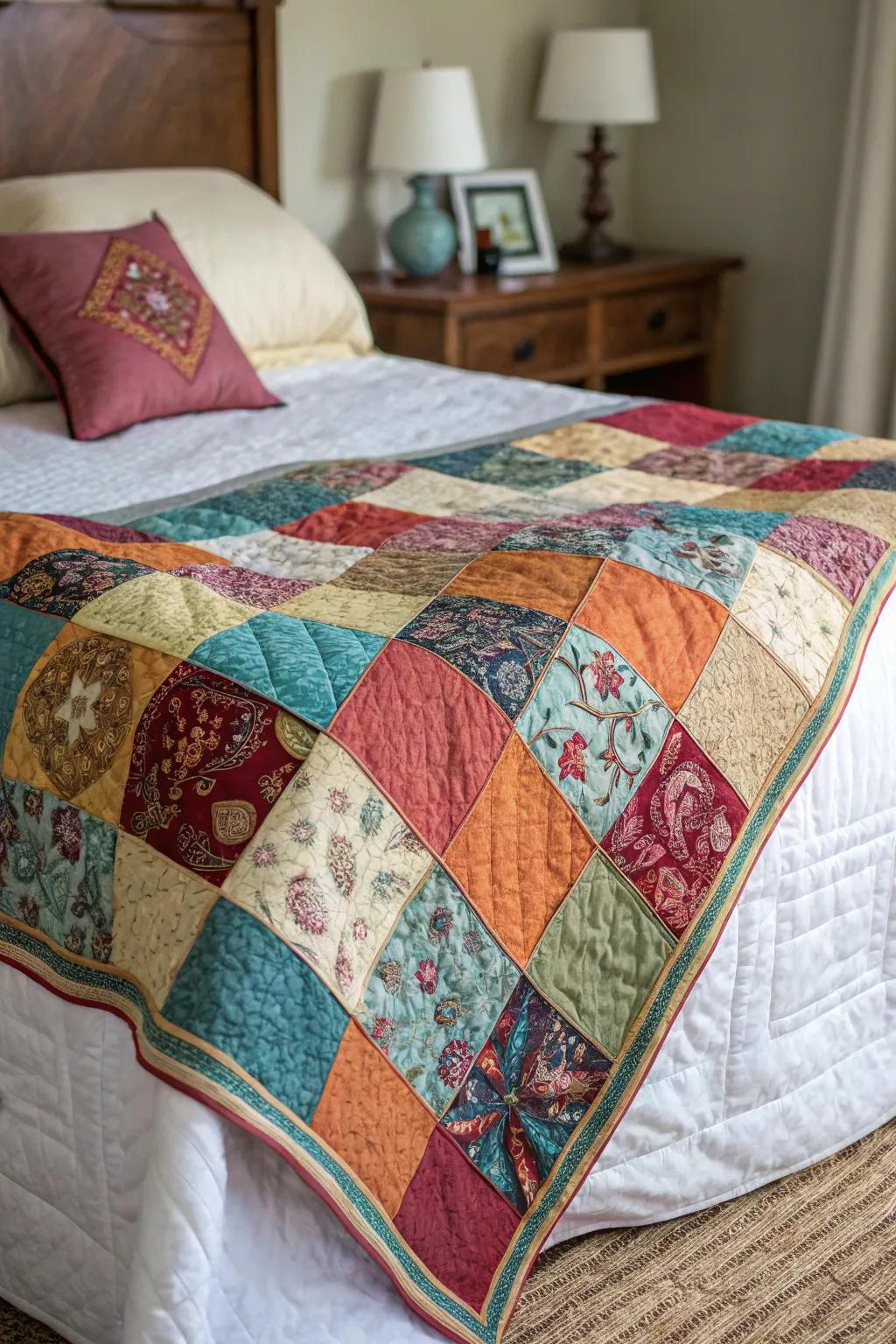 A custom quilt wraps them in warmth and memories.