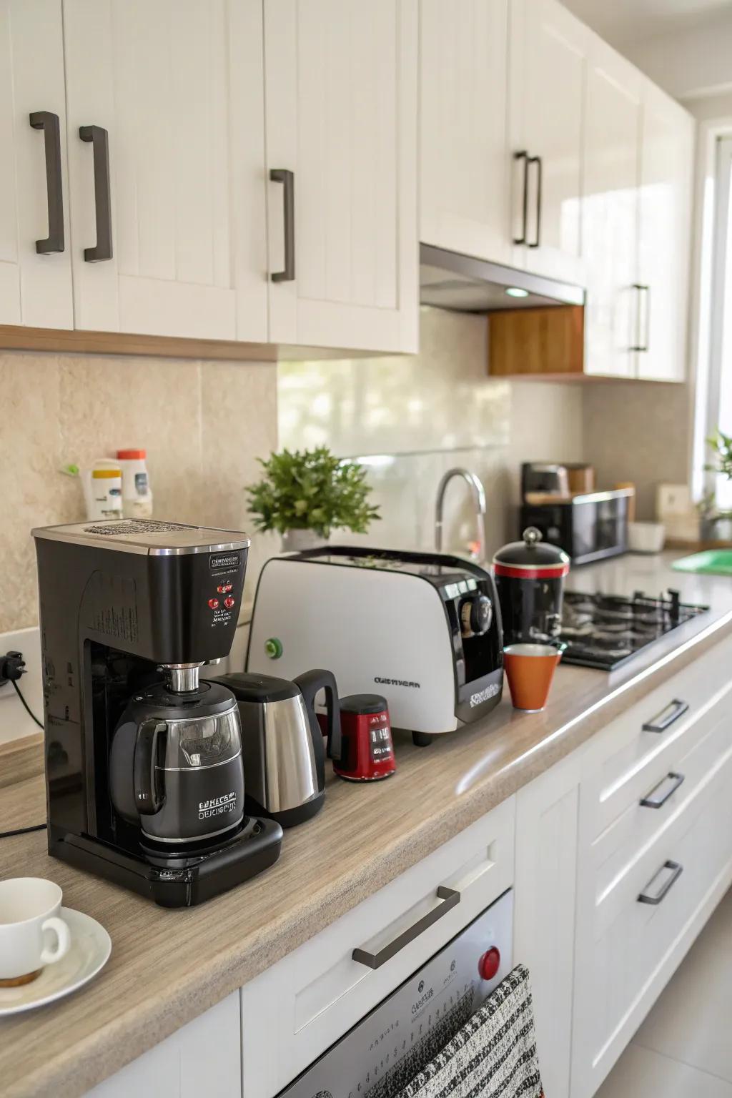 Small appliances maximize space without sacrificing functionality.