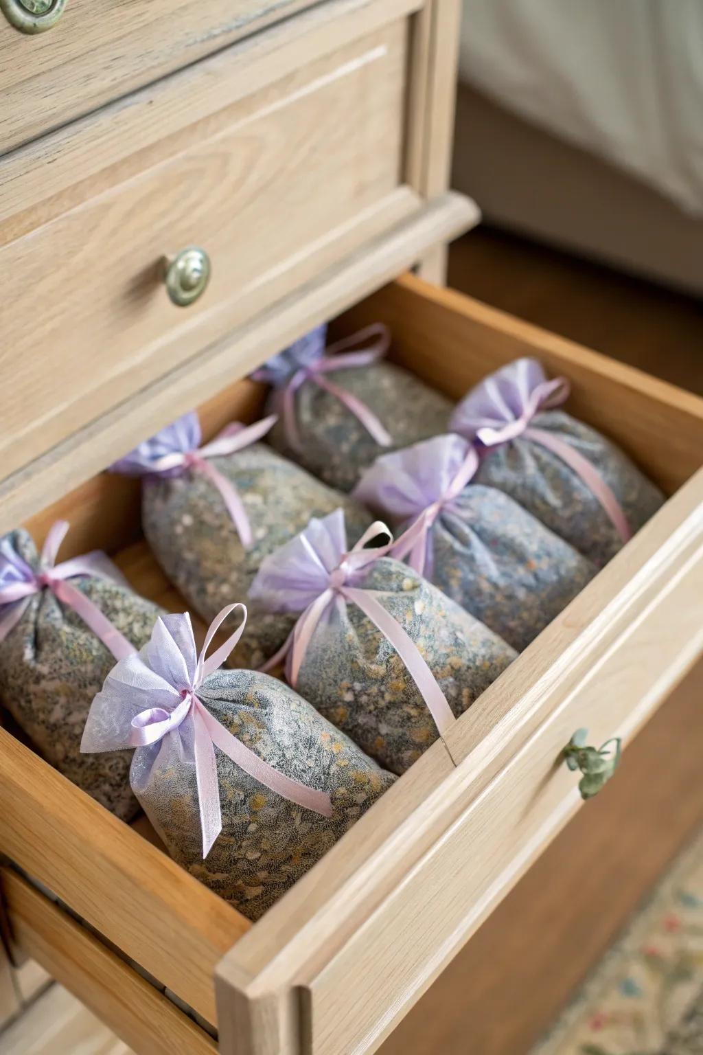 Keep your drawers smelling fresh with these DIY scented sachets.