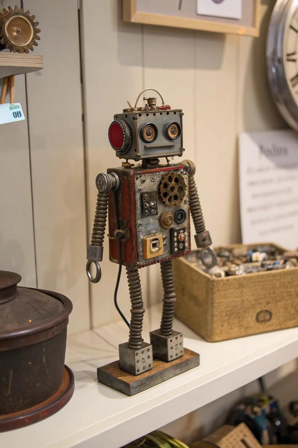 Bring a junk robot to life using everyday recycled materials.