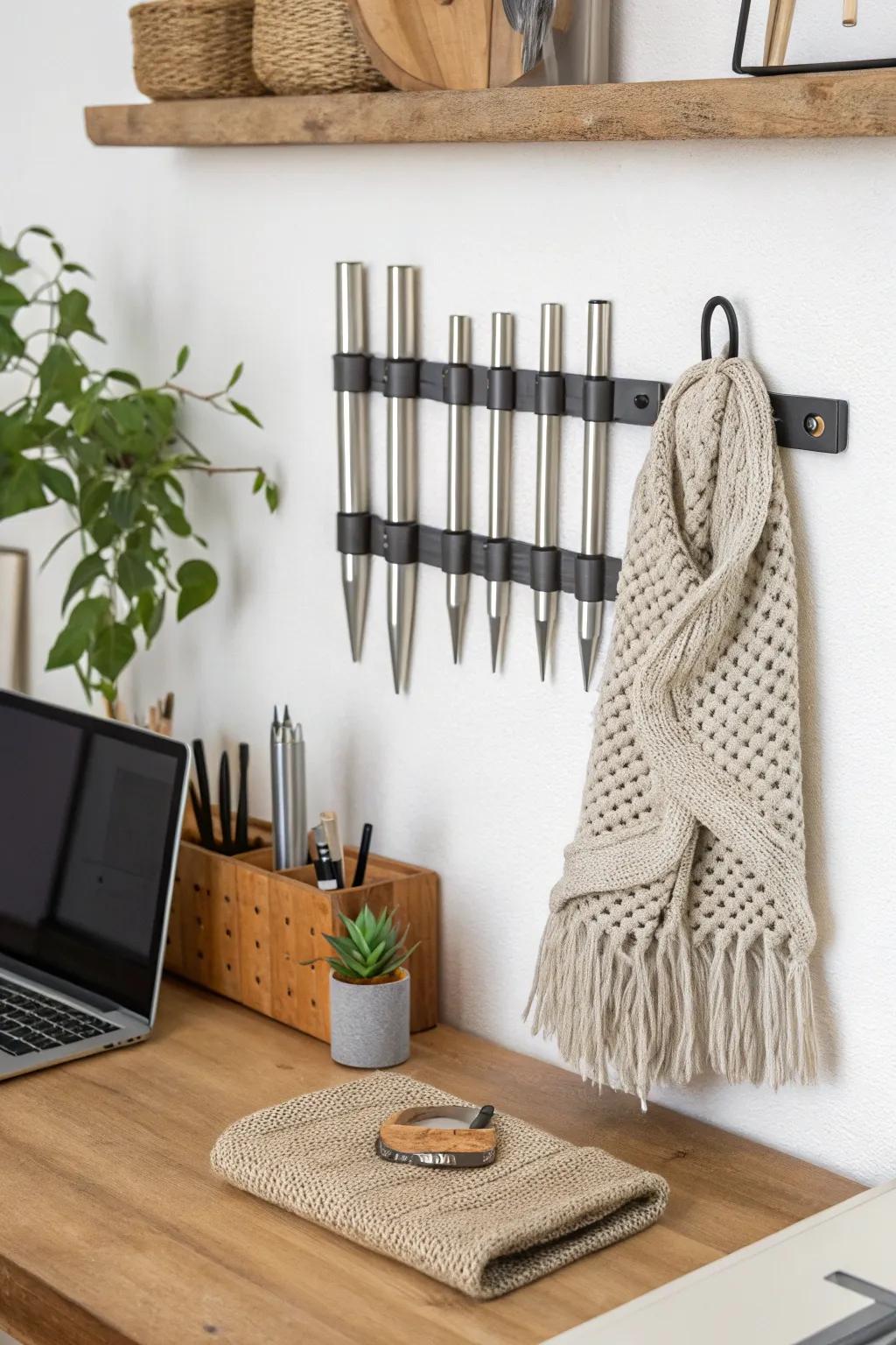 Transform your knitting nook with this chic and clever storage solution.