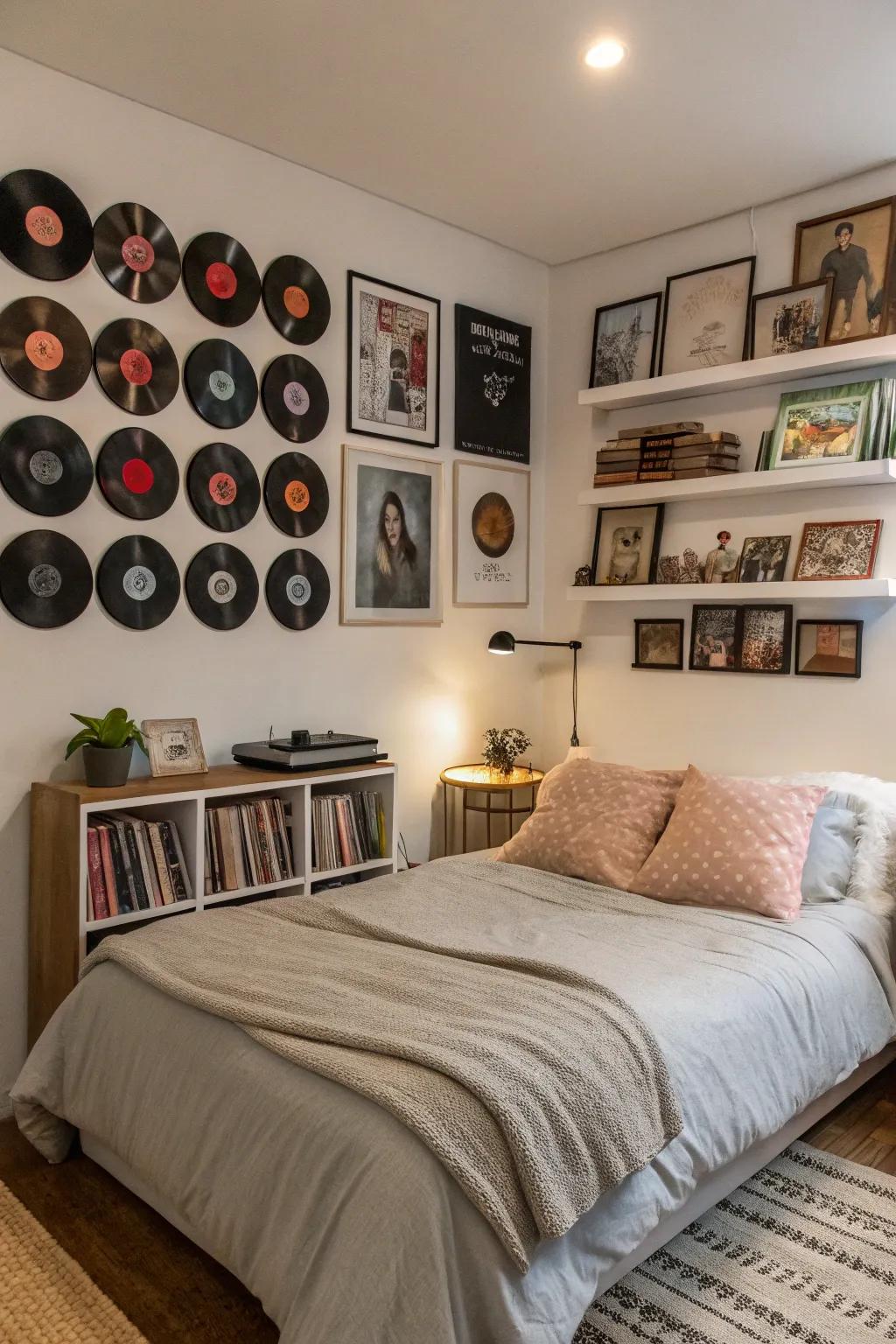 Vinyl records bring a nostalgic touch to your Kpop space.