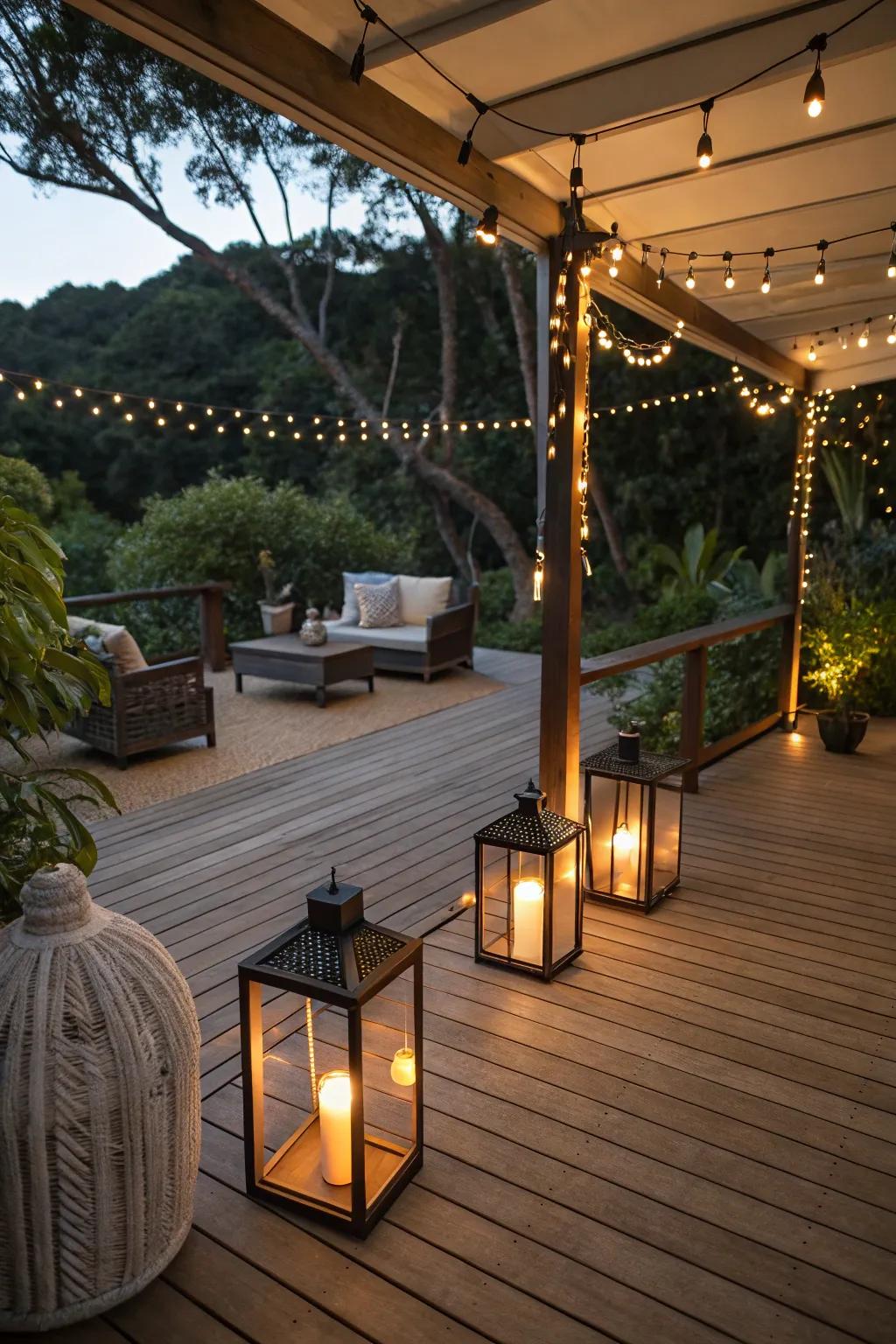 Illuminate your lanai with creative lighting.