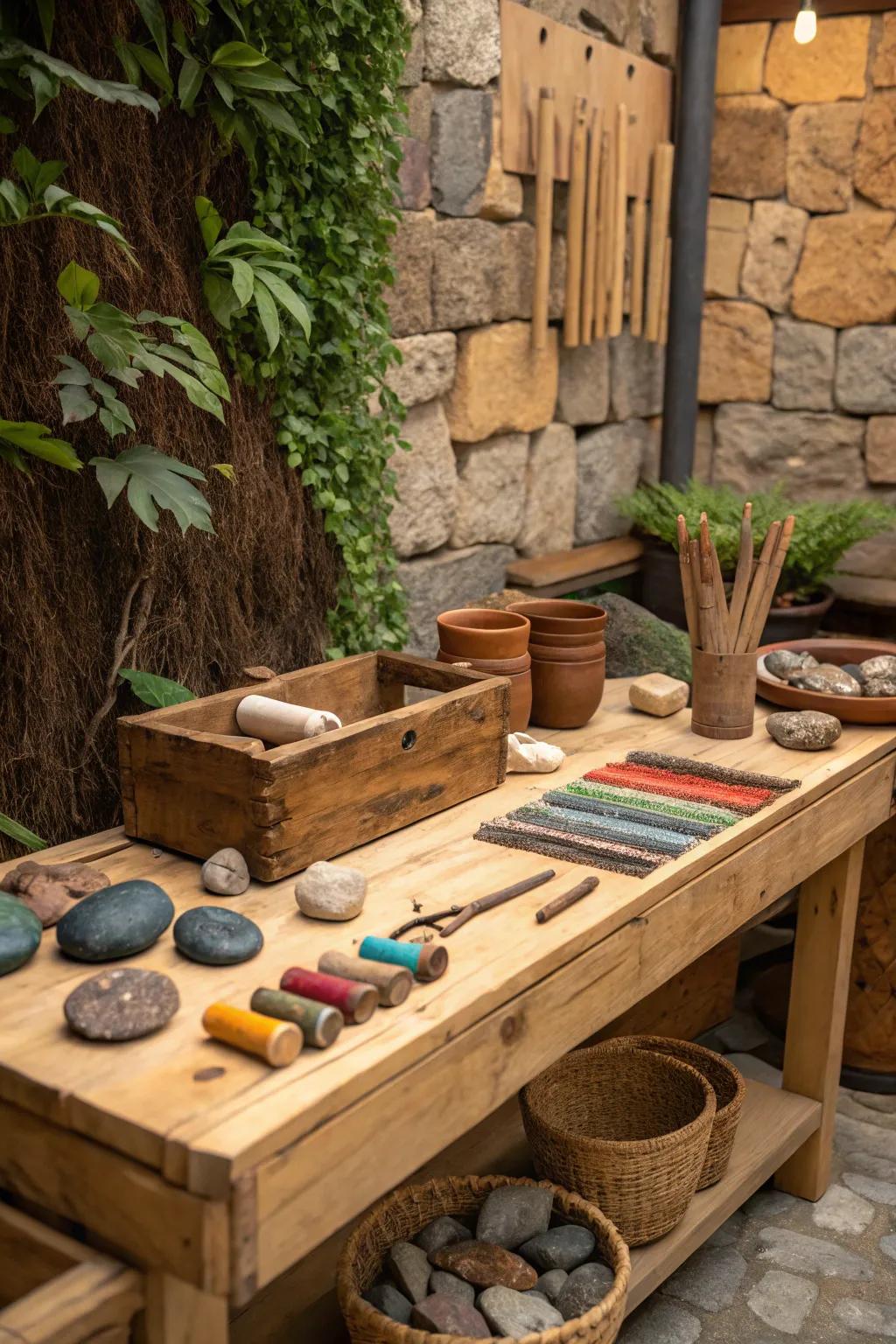 Craft with nature: Elevate your projects in this eco-friendly makerspace.