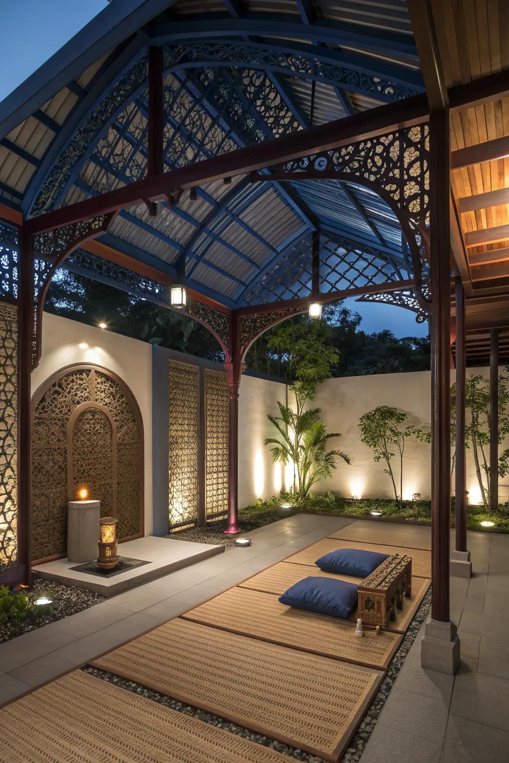 Elevate your carport into a haven of peace and craftsmanship.