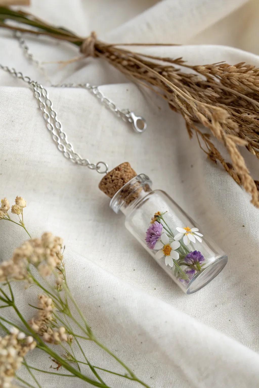 Wearable art: Transform your style with delicate mini bottle charms.