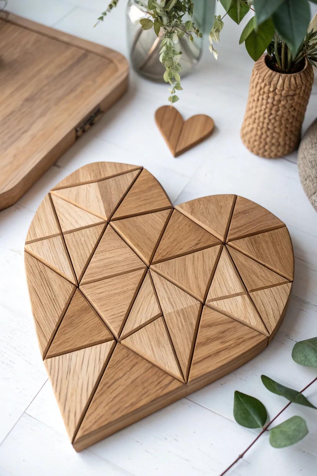 Celebrate Mother's Day with a touch of modern elegance—geometric heart patterns that speak to the heart.