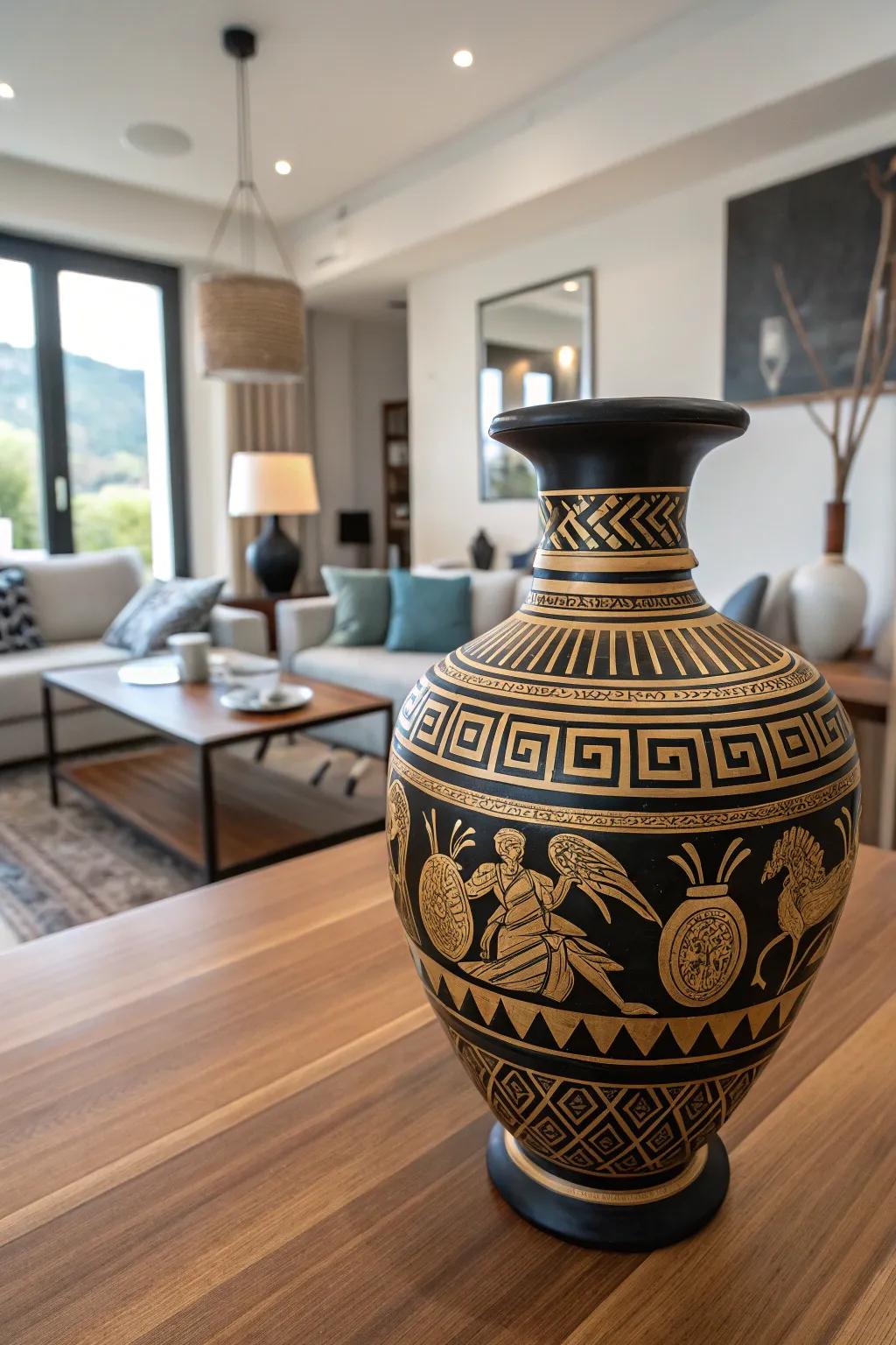 Greek-inspired pottery brings timeless beauty and elegance to your decor.