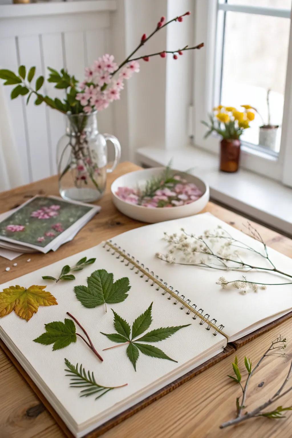 Capture the changing beauty of the seasons in your nature scrapbook.