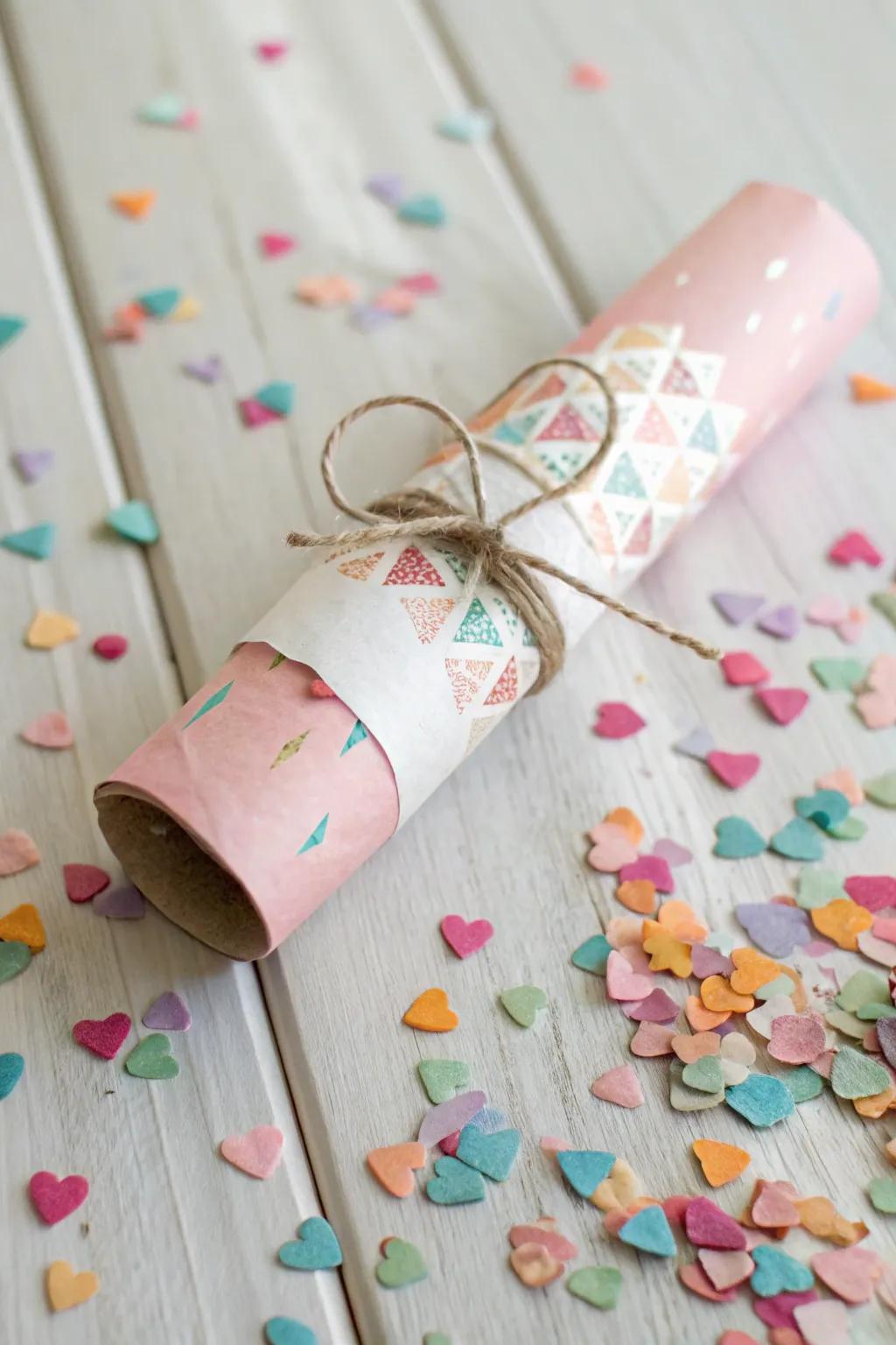 Add a burst of handmade joy to your New Year's celebration with these charming DIY confetti poppers!