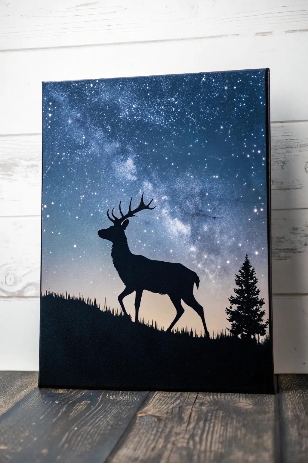 Discover the serenity of night with minimalist silhouettes. ✨🌙 #ScandinavianDesign #BohoCharm