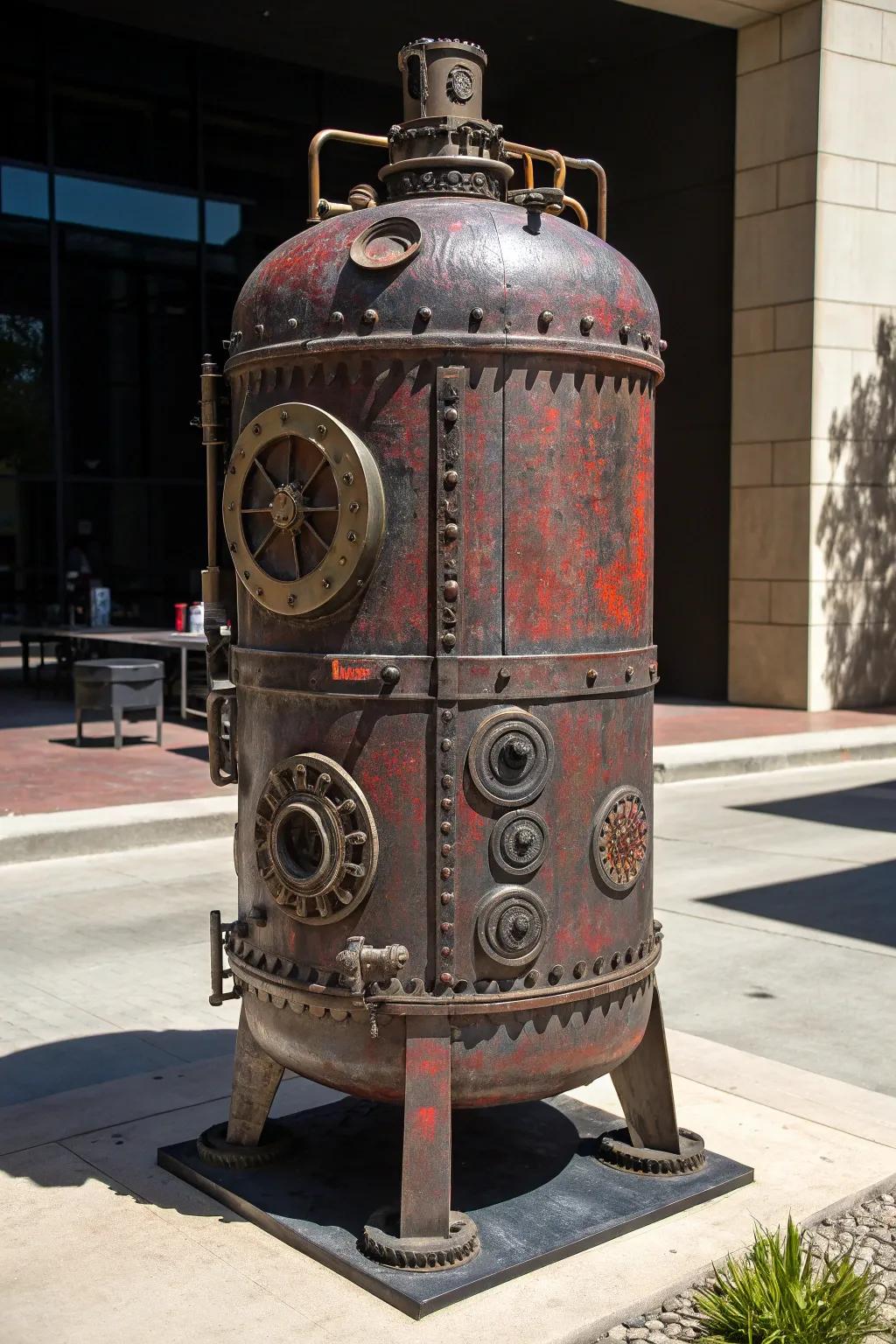 Transform an old pressure tank into a masterpiece of metal artistry. Bold, striking, and crafted to perfection.