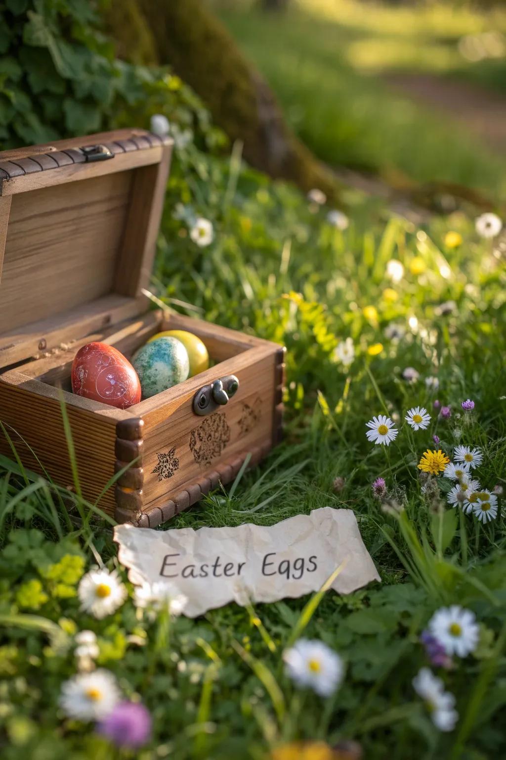 Unlock the adventure this Easter with a charming scavenger hunt treasure chest!